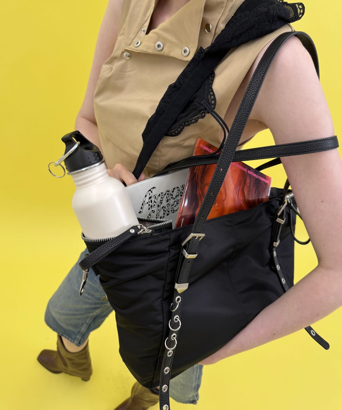 필인더블랭크(FILLINTHEBLANK) Trucker Bag (nylon)(black)