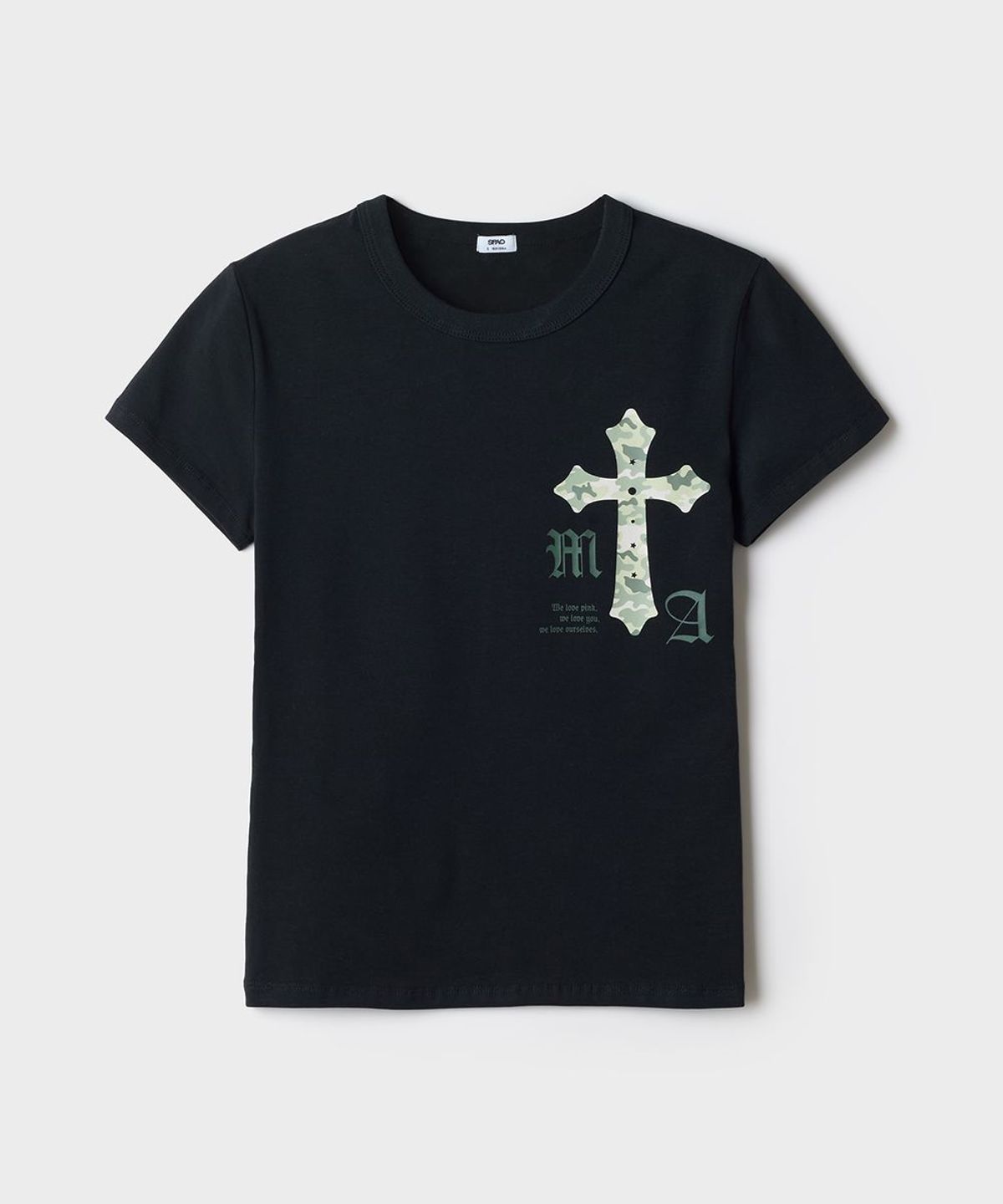 스파오(SPAO) [마이페이브아카이브] 슬림핏 반팔 티셔츠(Black)_SPRLG37U30