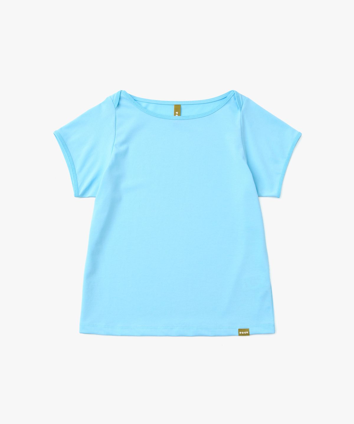 포에브(POEV) Solid Boat-neck T-Shirt - Sky Blue
