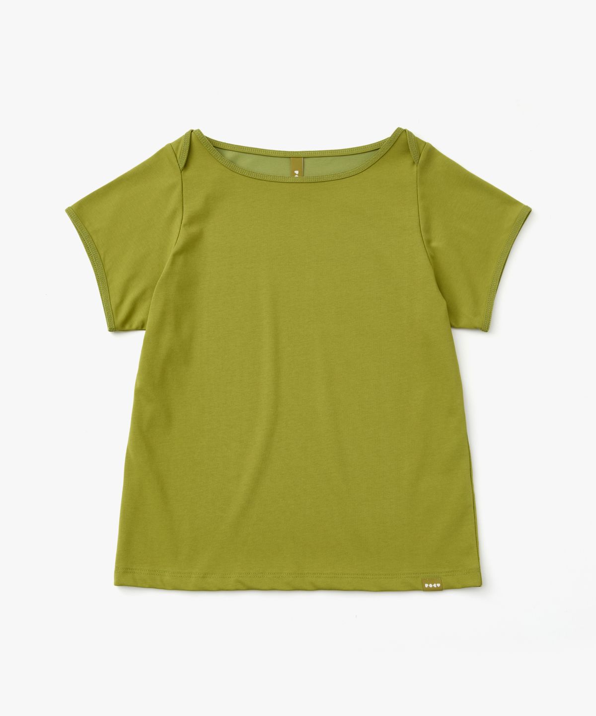 포에브(POEV) Solid Boat-neck T-Shirt - Olive Green