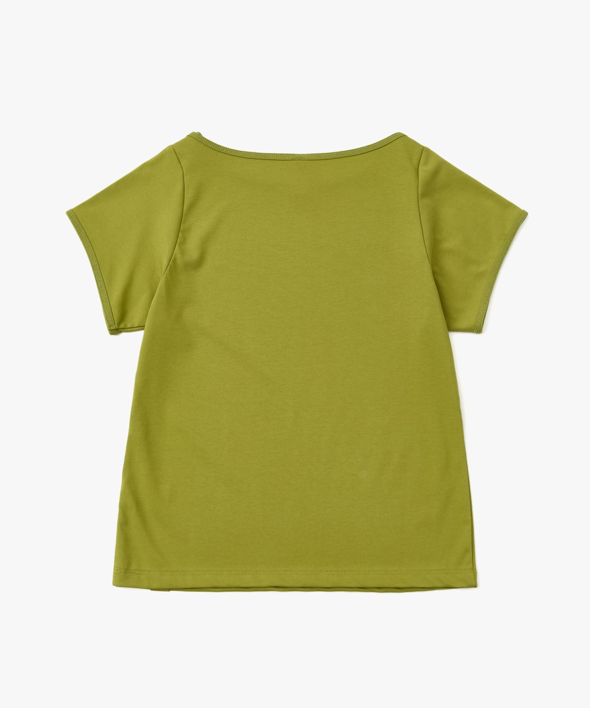 포에브(POEV) Solid Boat-neck T-Shirt - Olive Green