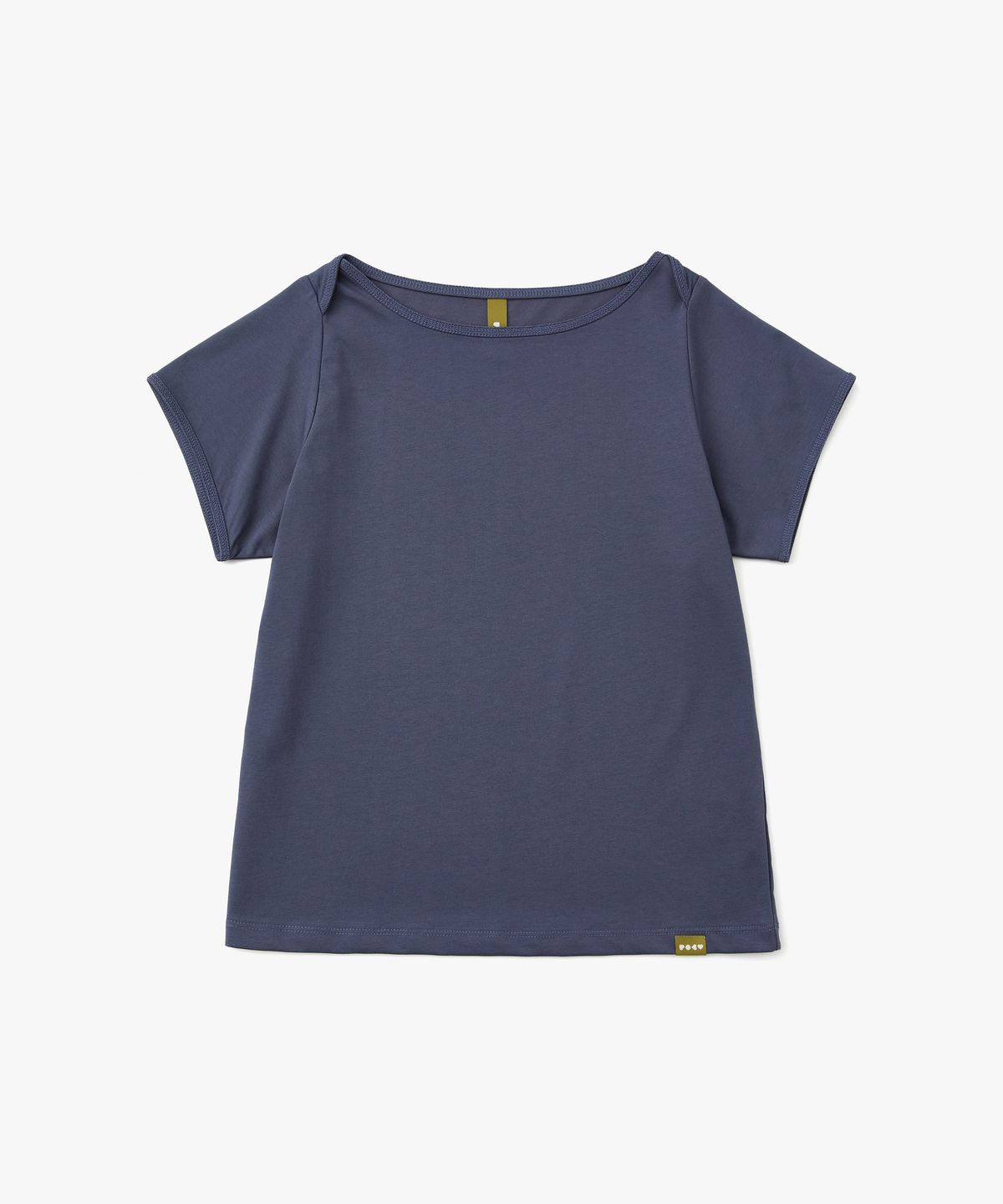 포에브(POEV) Solid Boat-neck T-Shirt - Navy
