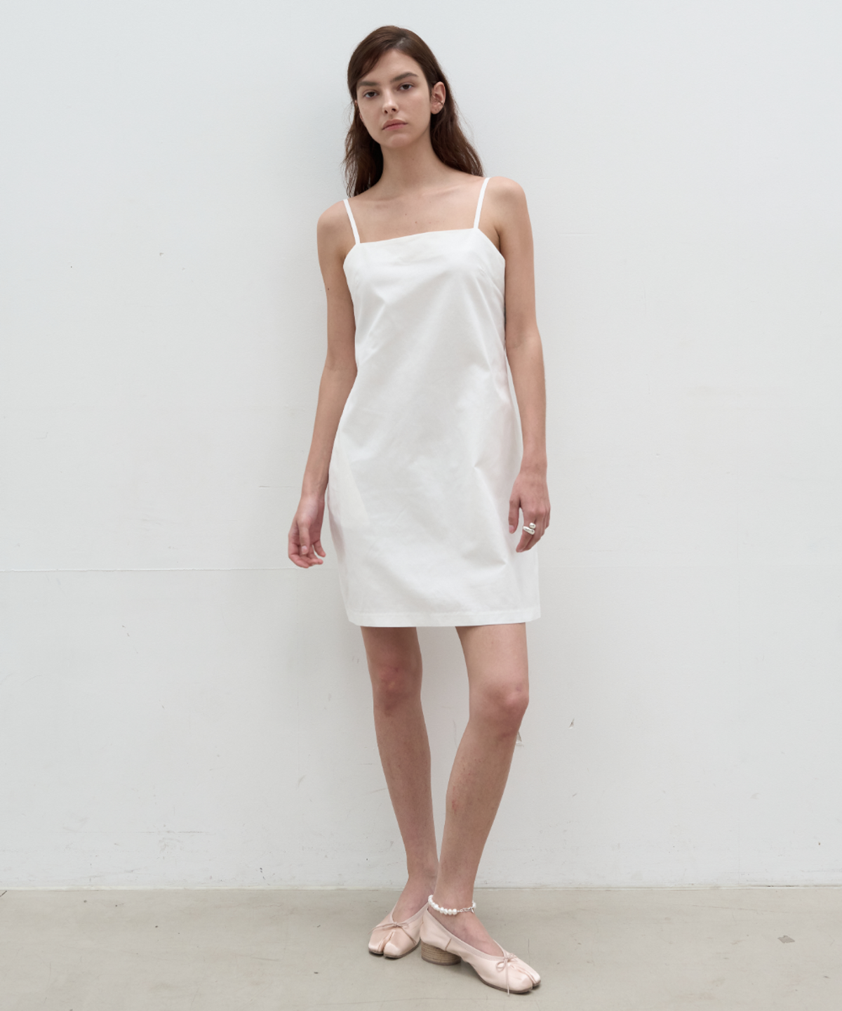 서란(SEORAN) Linen Blend Midi Dress_White