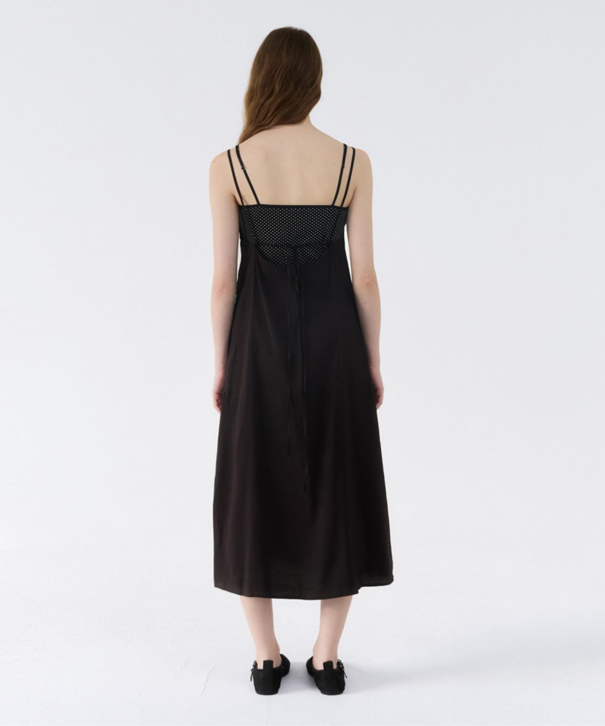 지비에이치 어패럴(GBH APPAREL) LAYERED STRAP DRESS / BLACK