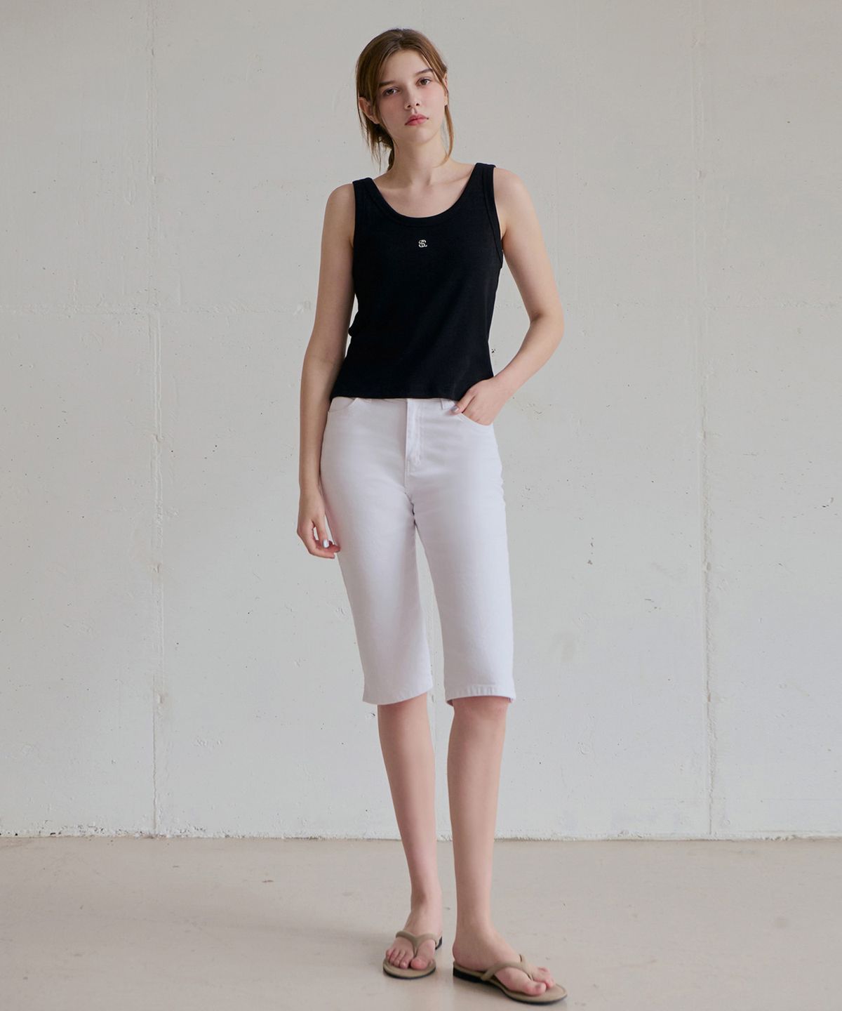 슬로우롤리(SLOWLOLLI) Nubi ribbed sleeveless_2 Colors