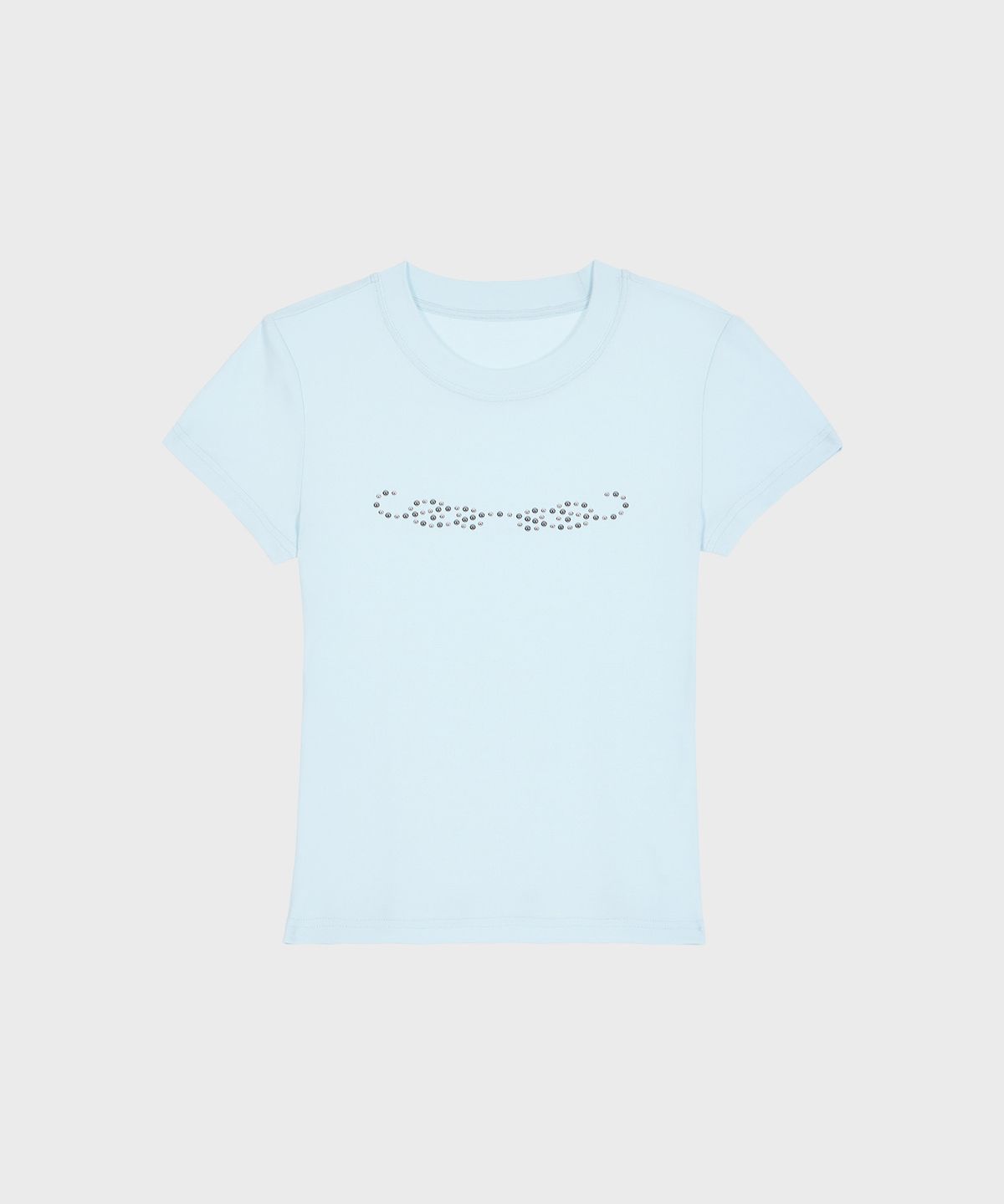 알키알카(ALKI ALKA) Wing Studded T-Shirt (Light Blue)