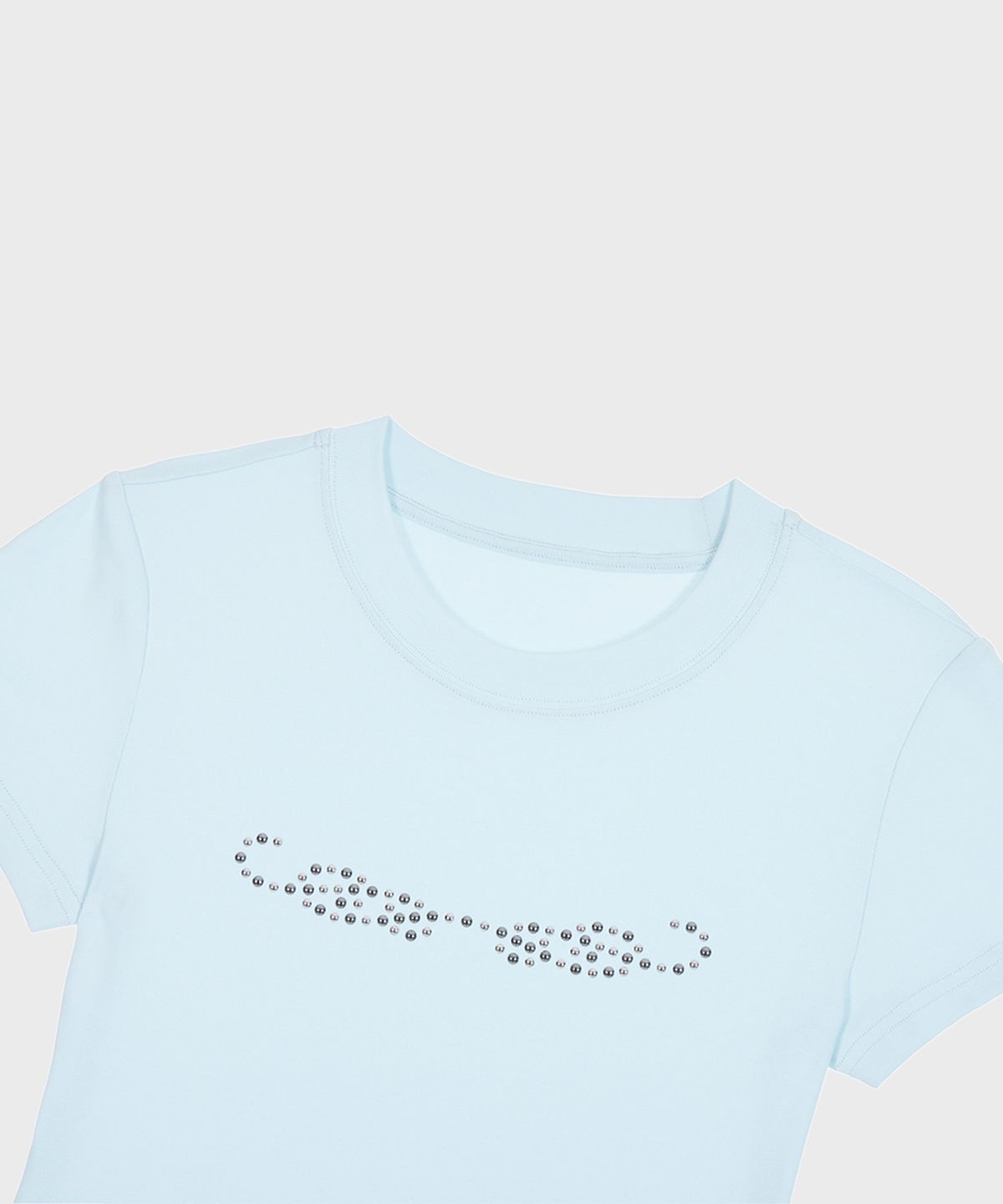 알키알카(ALKI ALKA) Wing Studded T-Shirt (Light Blue)