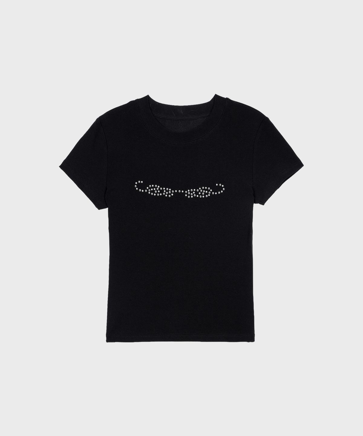 알키알카(ALKI ALKA) Wing Studded T-Shirt (Black)
