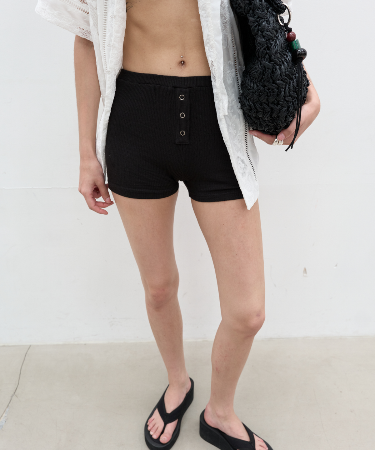 서란(SEORAN) Button Banding Mini Shorts_4Colors