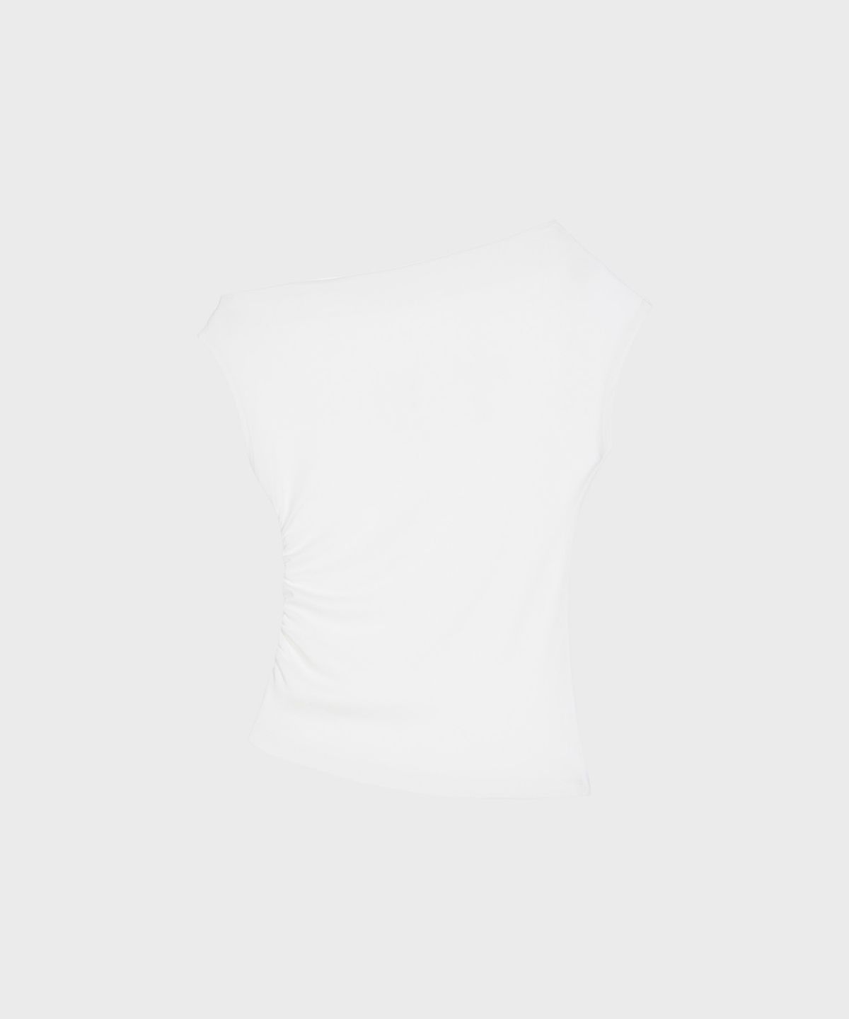 알키알카(ALKI ALKA) Studded Draped Top (White)