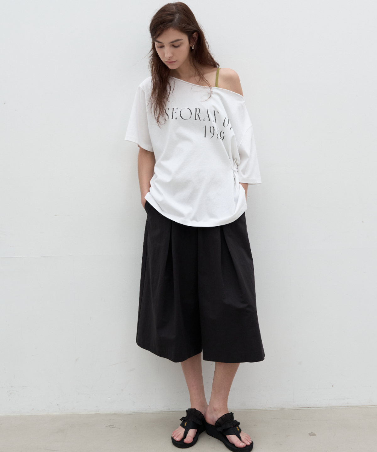 서란(SEORAN) Flow Bermuda Pants_Black