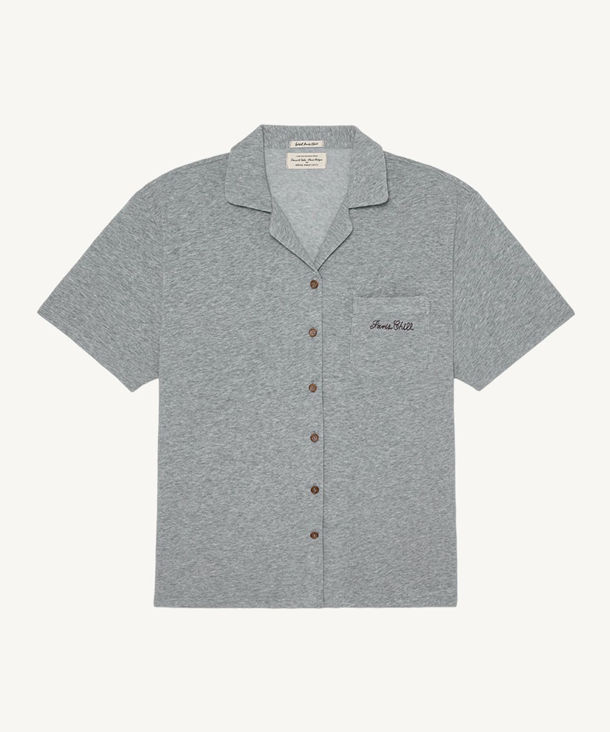 호텔파리칠(HOTEL PARIS CHILL) [Set] Breezy Night Pajama Set (Grey)
