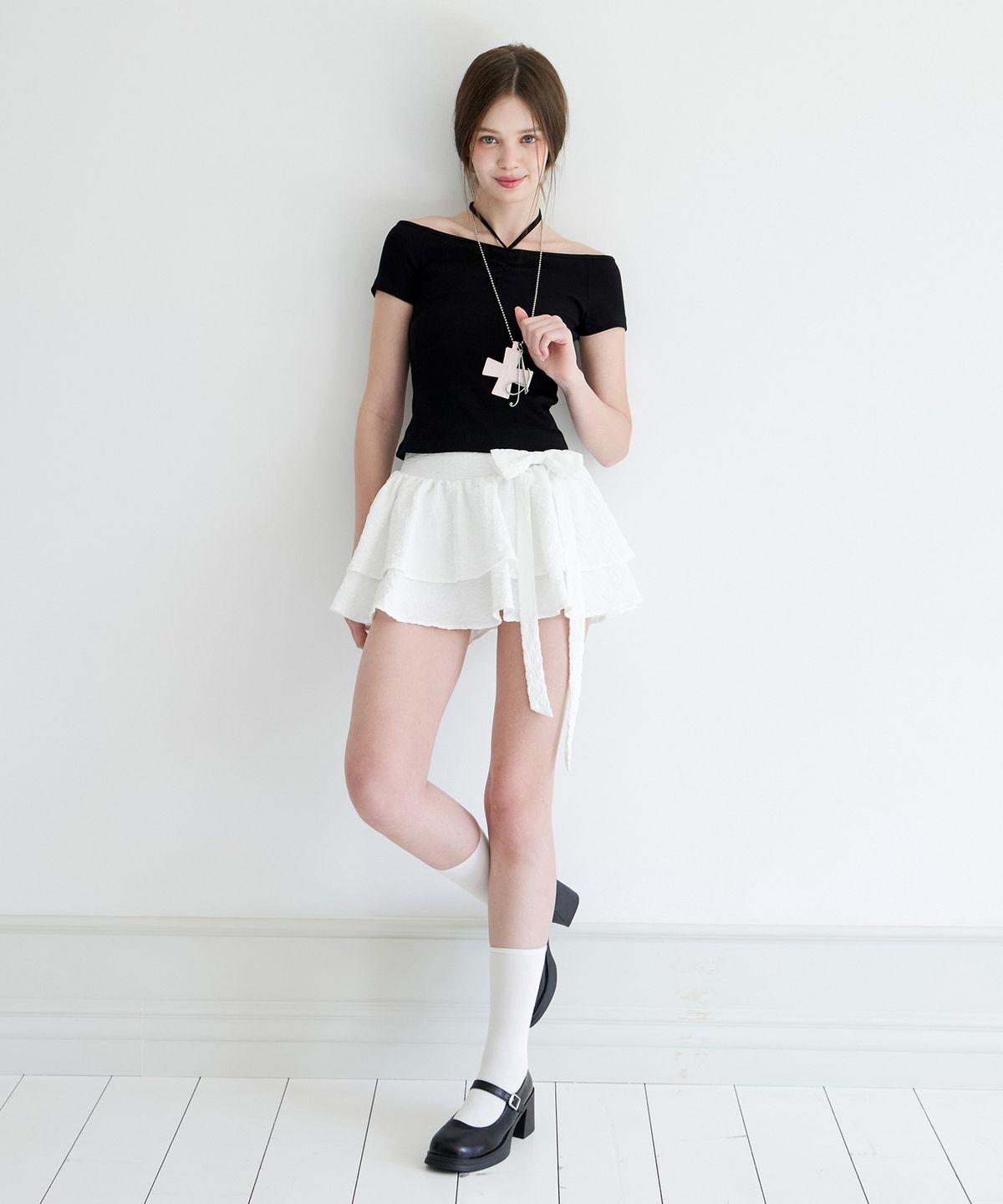 알키알카(ALKI ALKA) Whisper Heart Top (Black)
