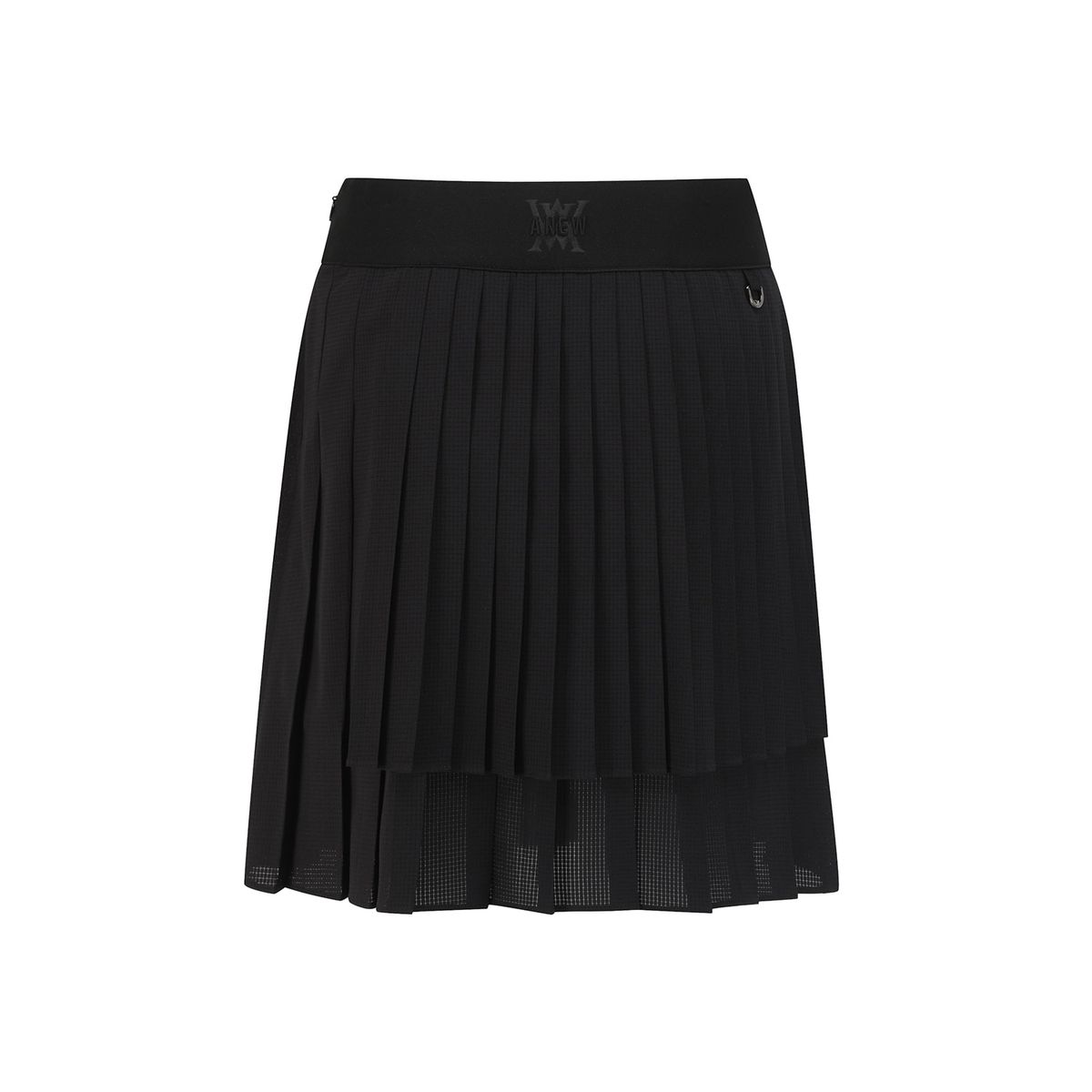 어뉴골프(ANEW GOLF) WOMEN PLEATED WRAP SKIRT_BK