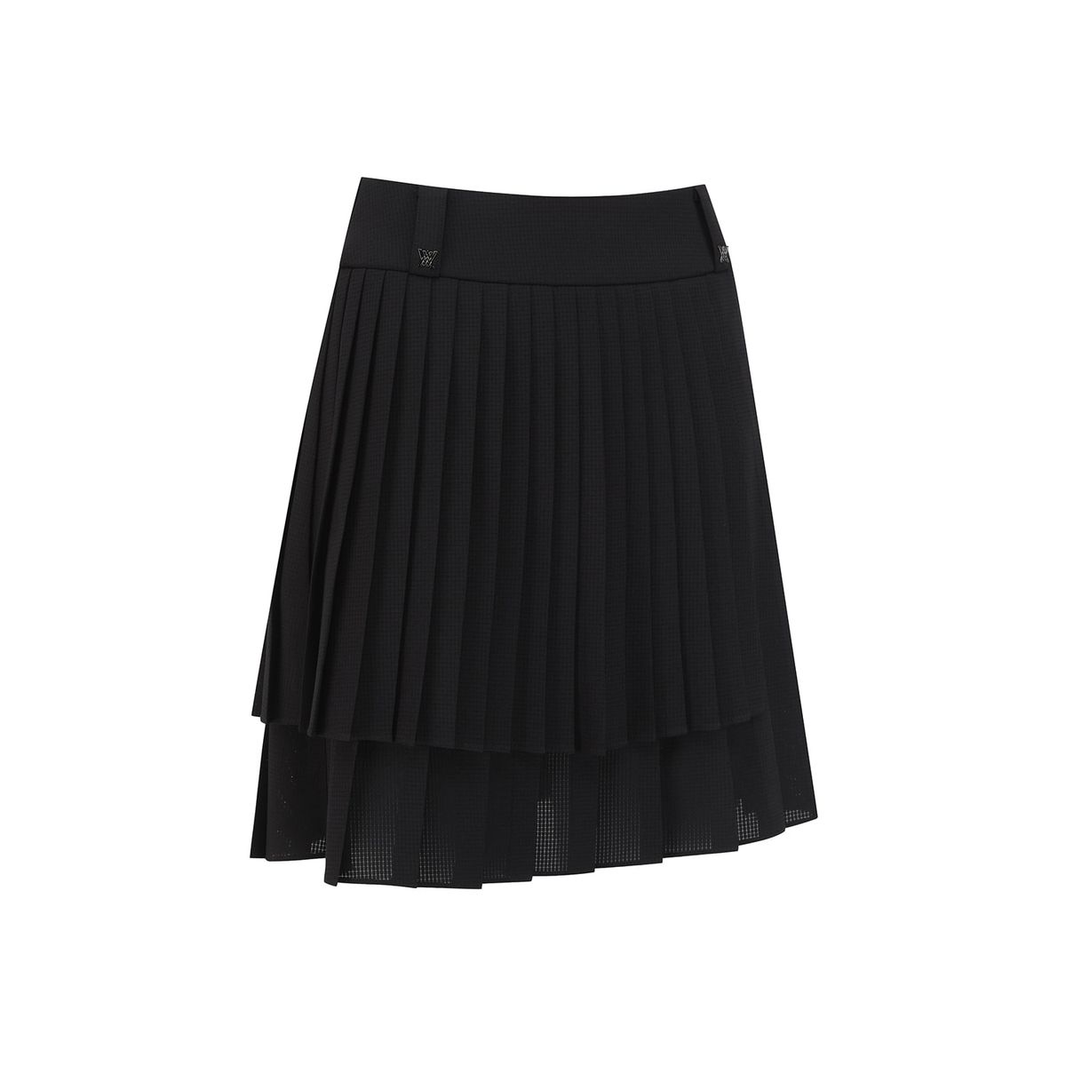 어뉴골프(ANEW GOLF) WOMEN PLEATED WRAP SKIRT_BK