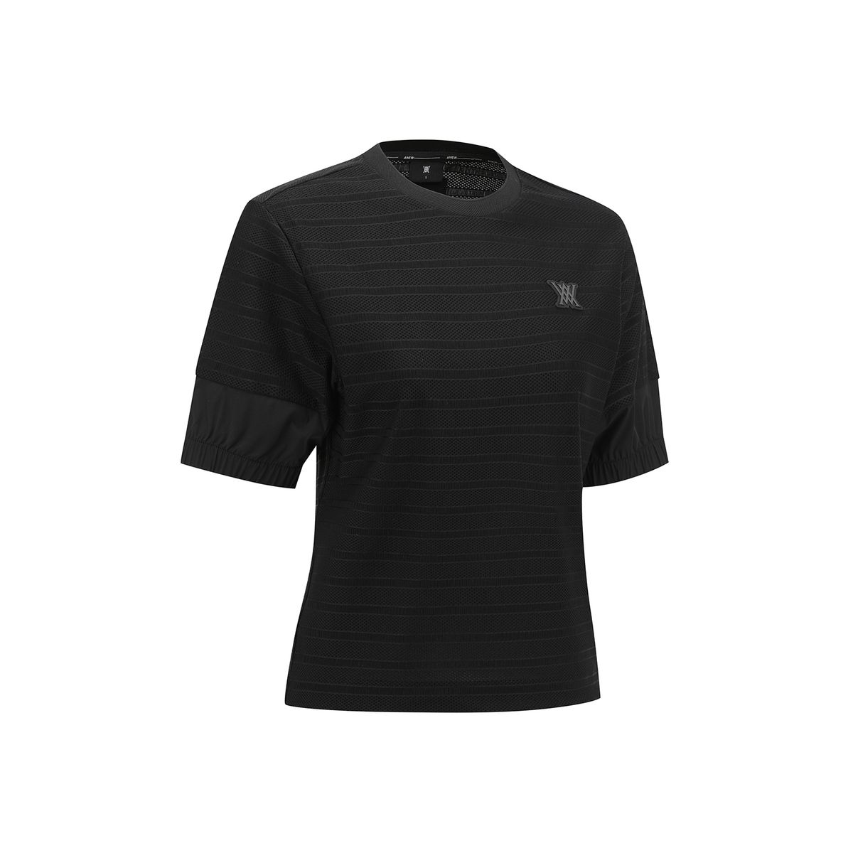 어뉴골프(ANEW GOLF) WOMEN VOLUME ROUND T-SHIRT_BK