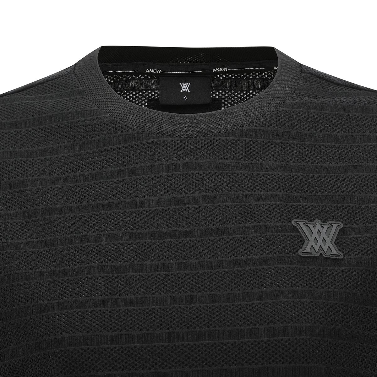 어뉴골프(ANEW GOLF) WOMEN VOLUME ROUND T-SHIRT_BK