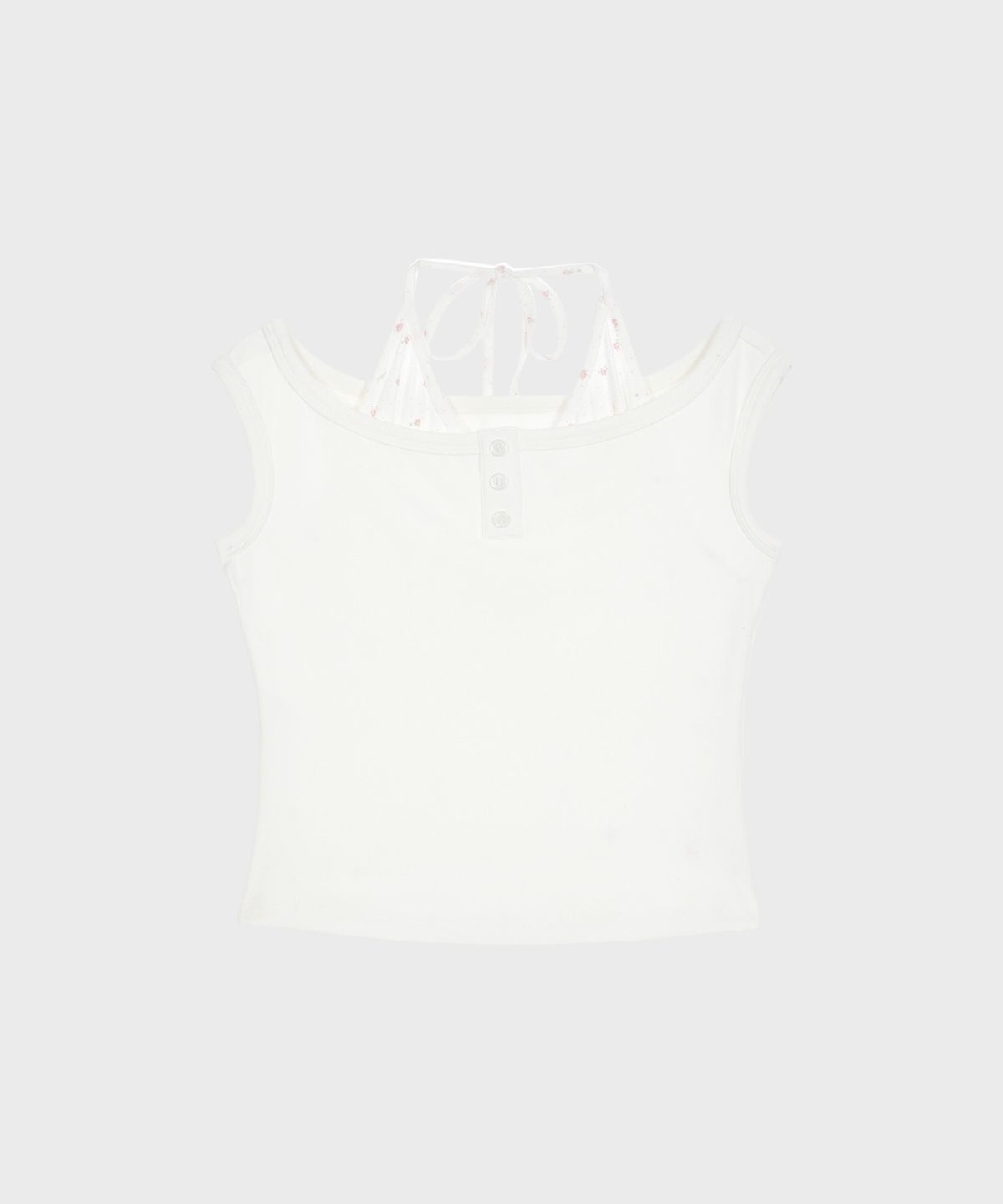 알키알카(ALKI ALKA) Blooming Halter Top (Ivory)
