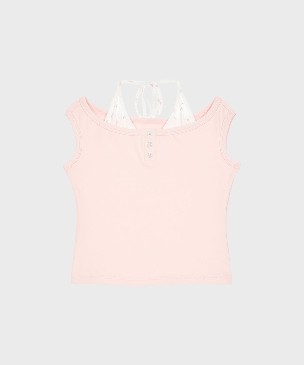 알키알카(ALKI ALKA) Blooming Halter Top (Light Pink)