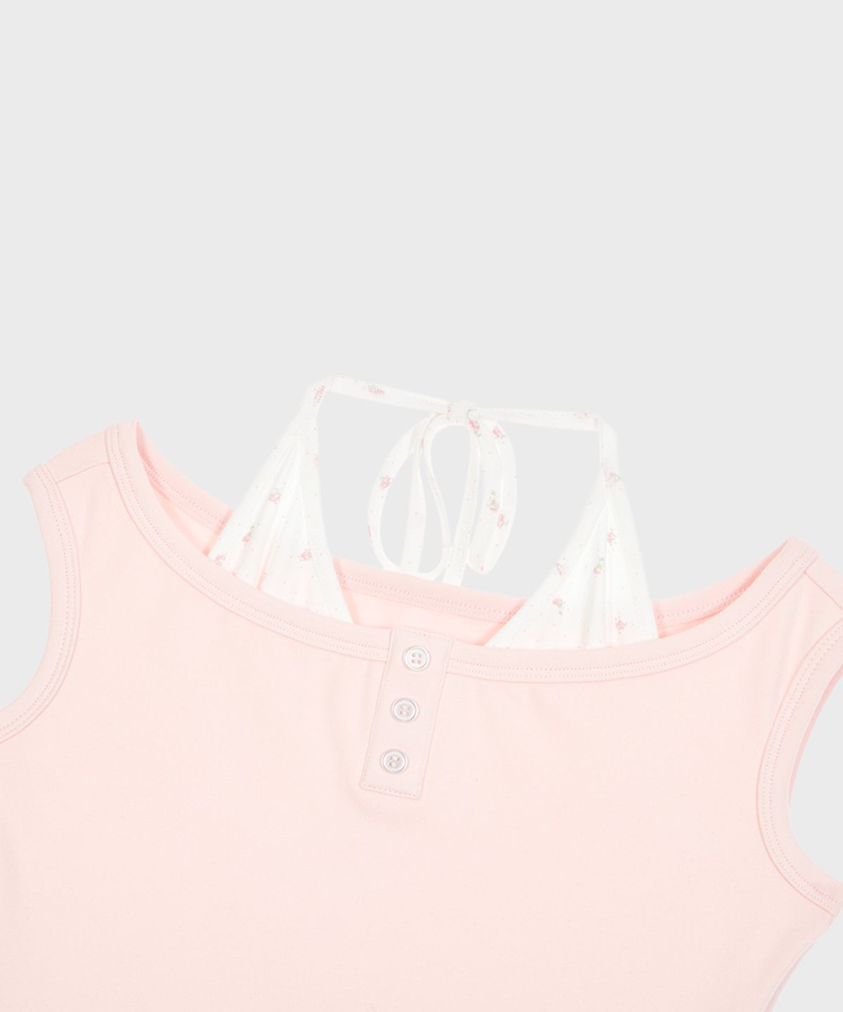 알키알카(ALKI ALKA) Blooming Halter Top (Light Pink)