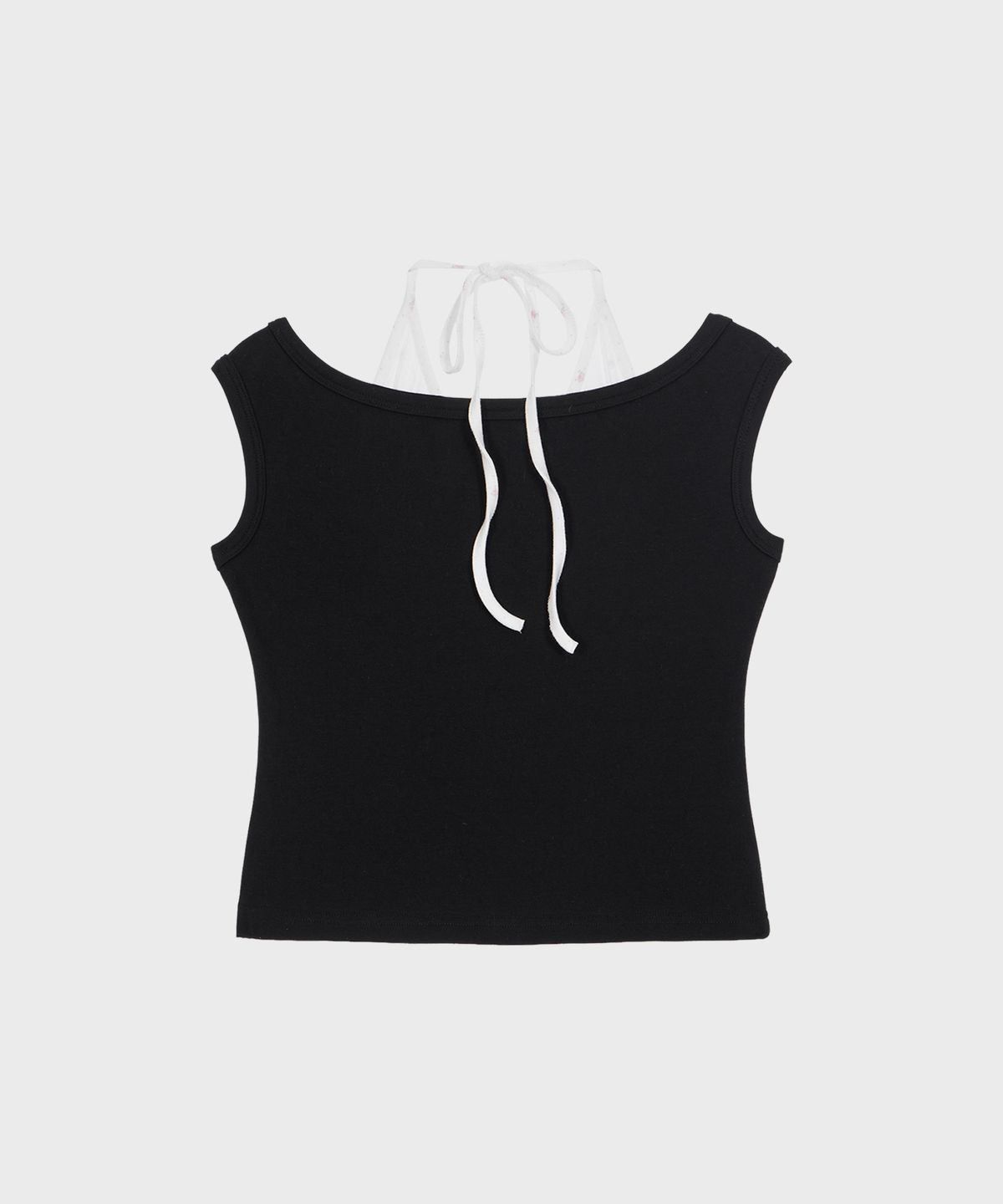 알키알카(ALKI ALKA) Blooming Halter Top (Black)