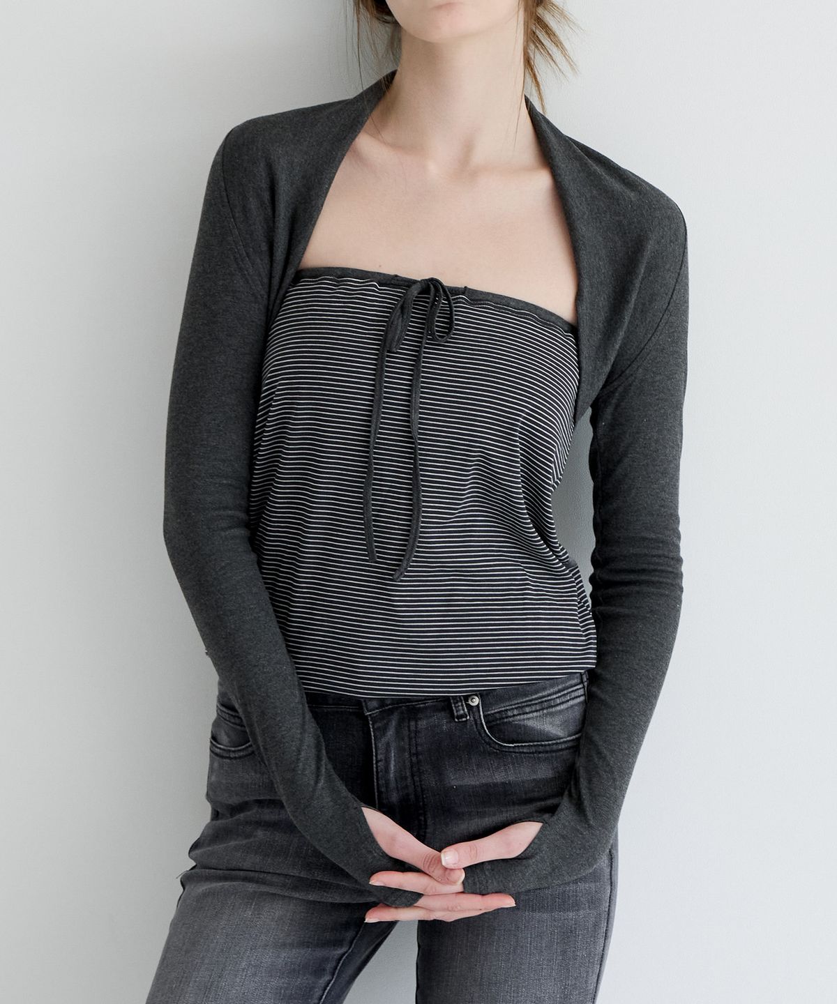 알키알카(ALKI ALKA) Soufflé Top (Charcoal)