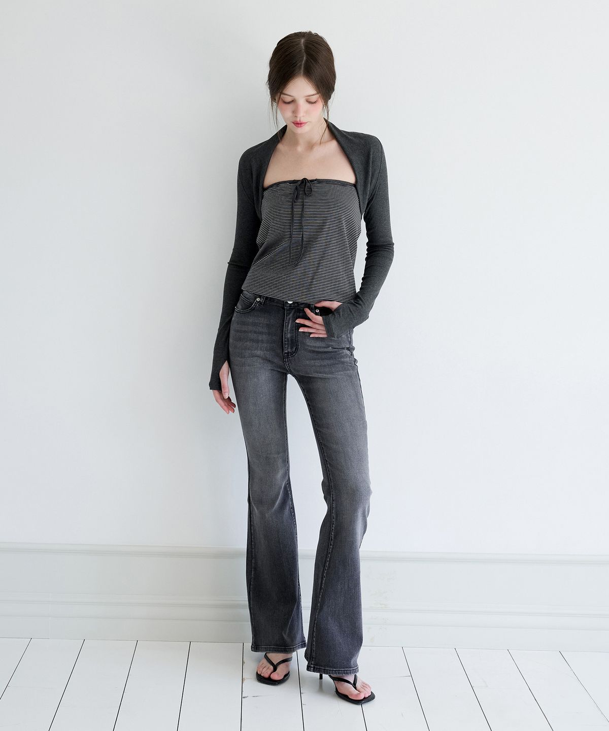 알키알카(ALKI ALKA) Soufflé Top (Charcoal)