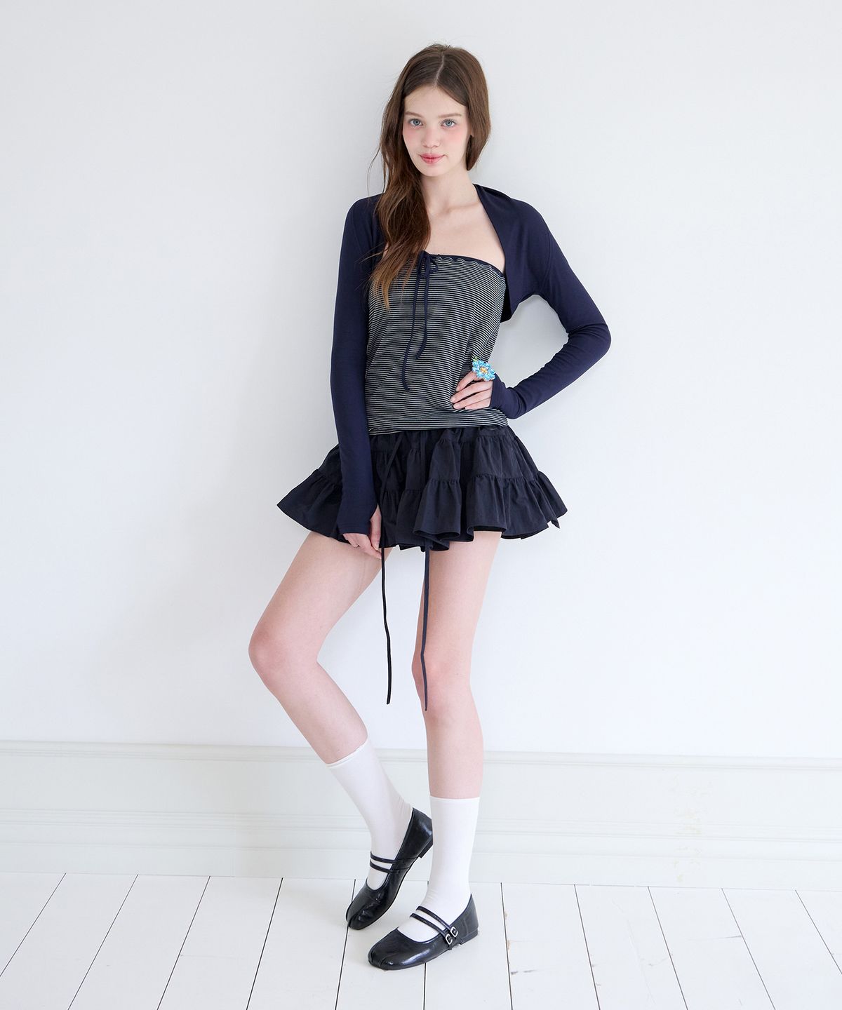 알키알카(ALKI ALKA) Soufflé Top (Navy)
