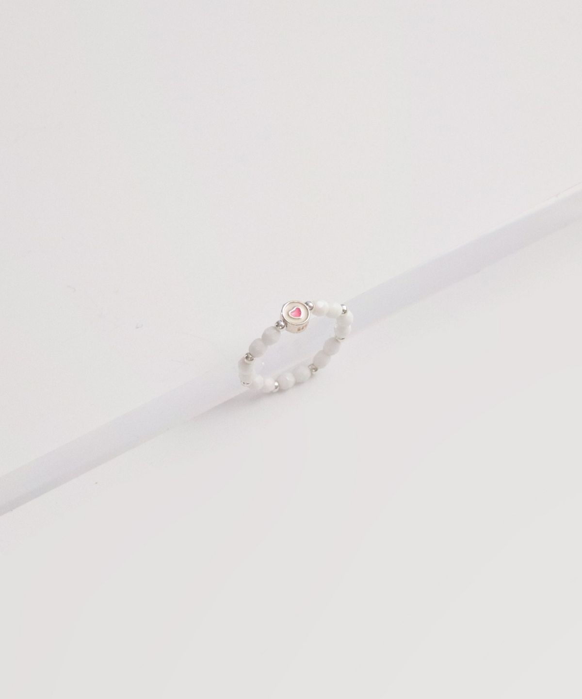 봉보(BONBEAU) Heart, Flower silver charm silverball beads Ring 925실버 하트 플라워 참 은볼 밴딩 비즈 반지