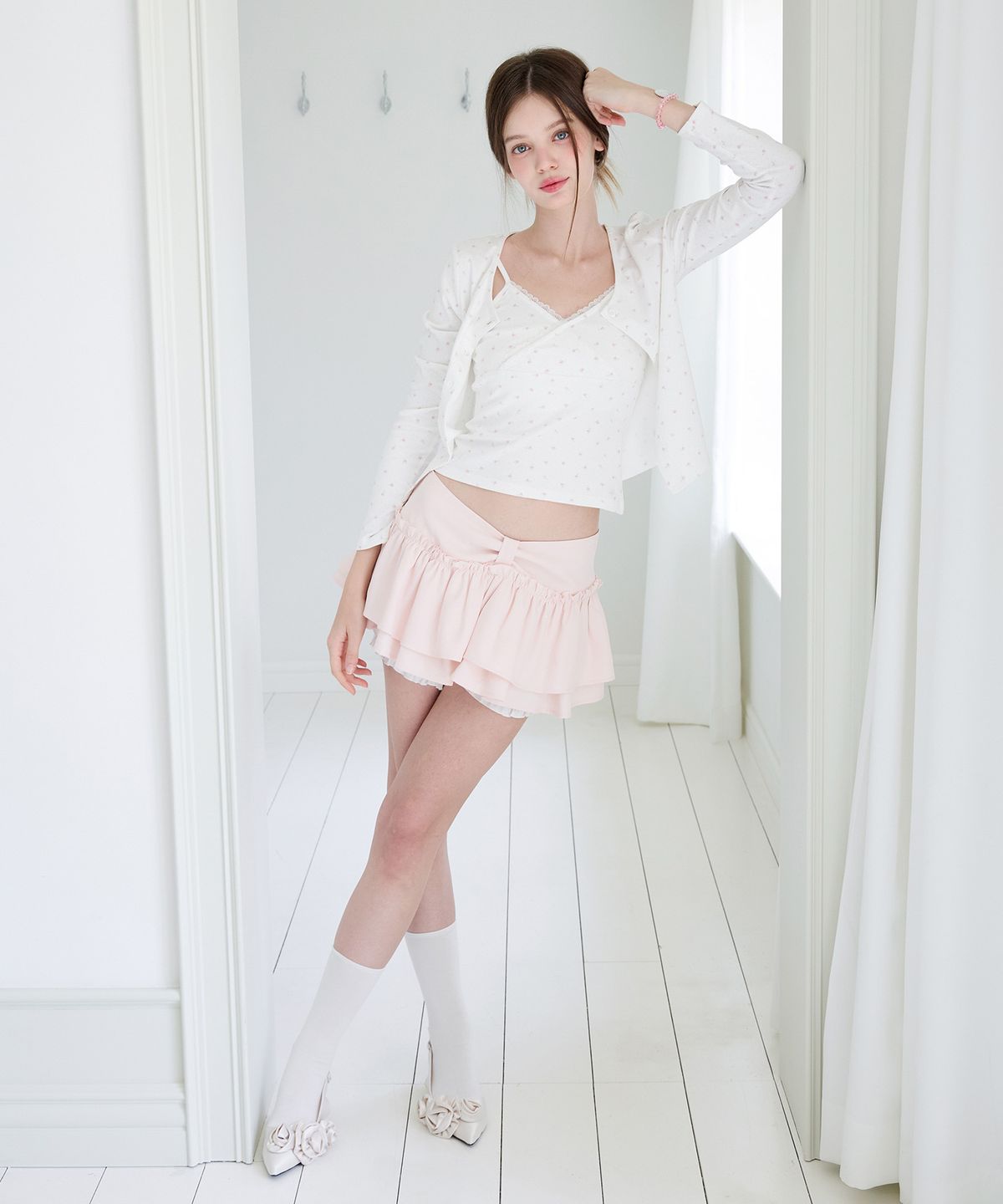 알키알카(ALKI ALKA) Bouquet Cardigan Set