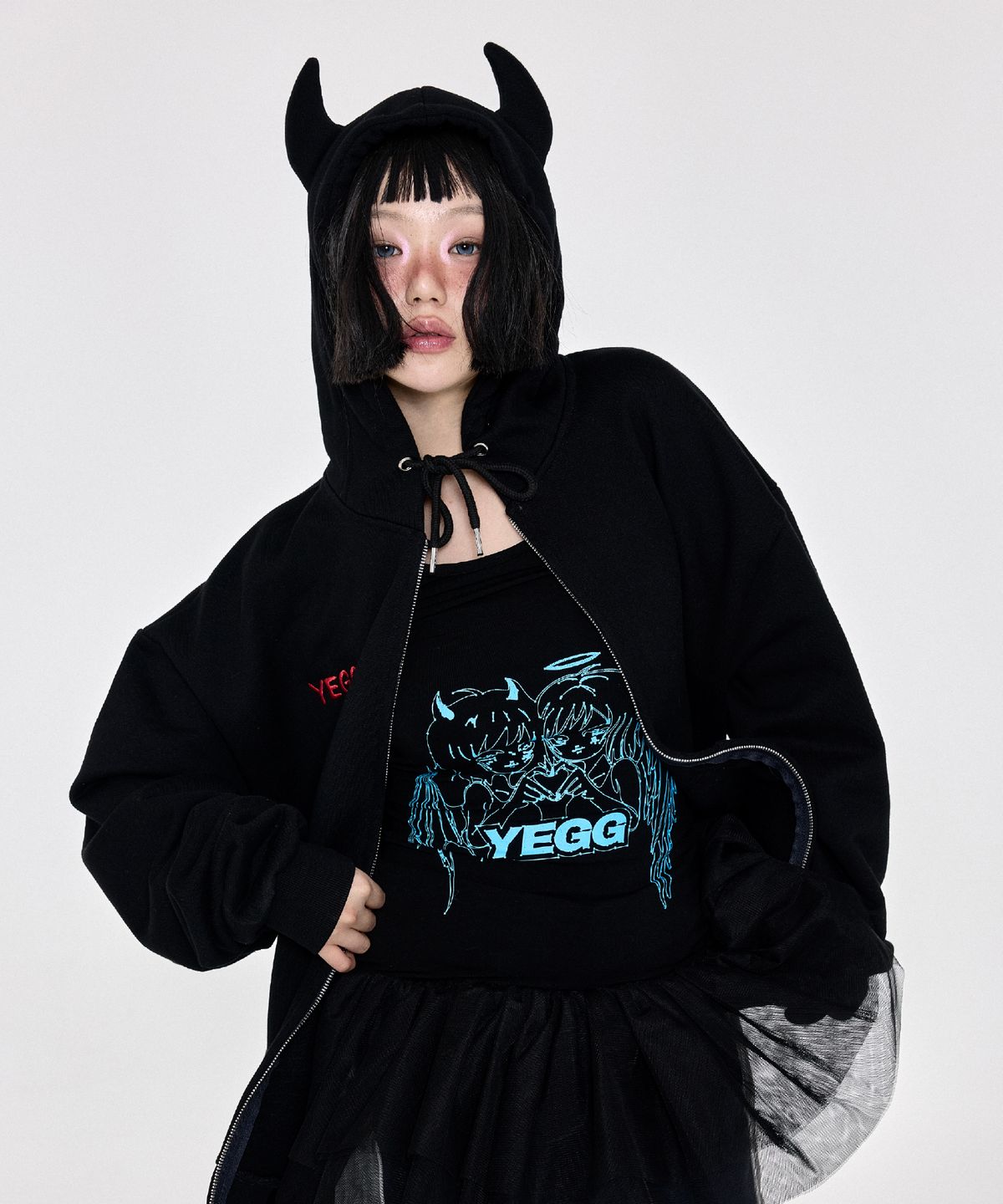 예그(YEGG) 데빌 후드 블랙
