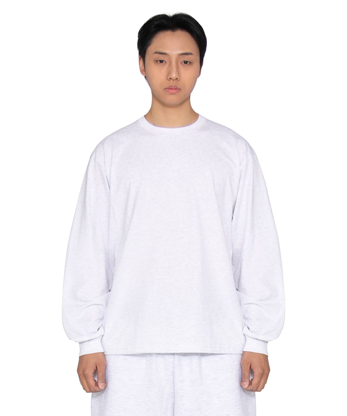 더트(DURT) DAILY LONG SLEEVE TEE (LIGHT GREY)