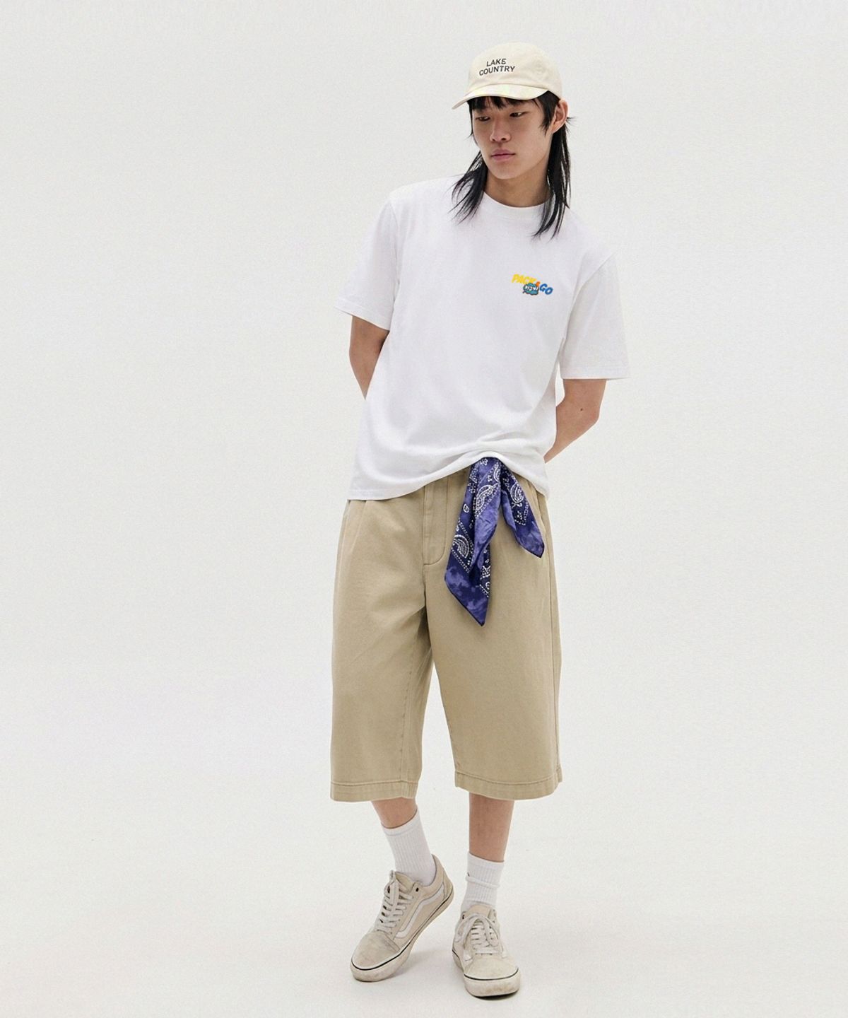 엠블룩(AMBLELOOK) 프리미엄 면스판 라운드 반팔티 Climbing (4color)