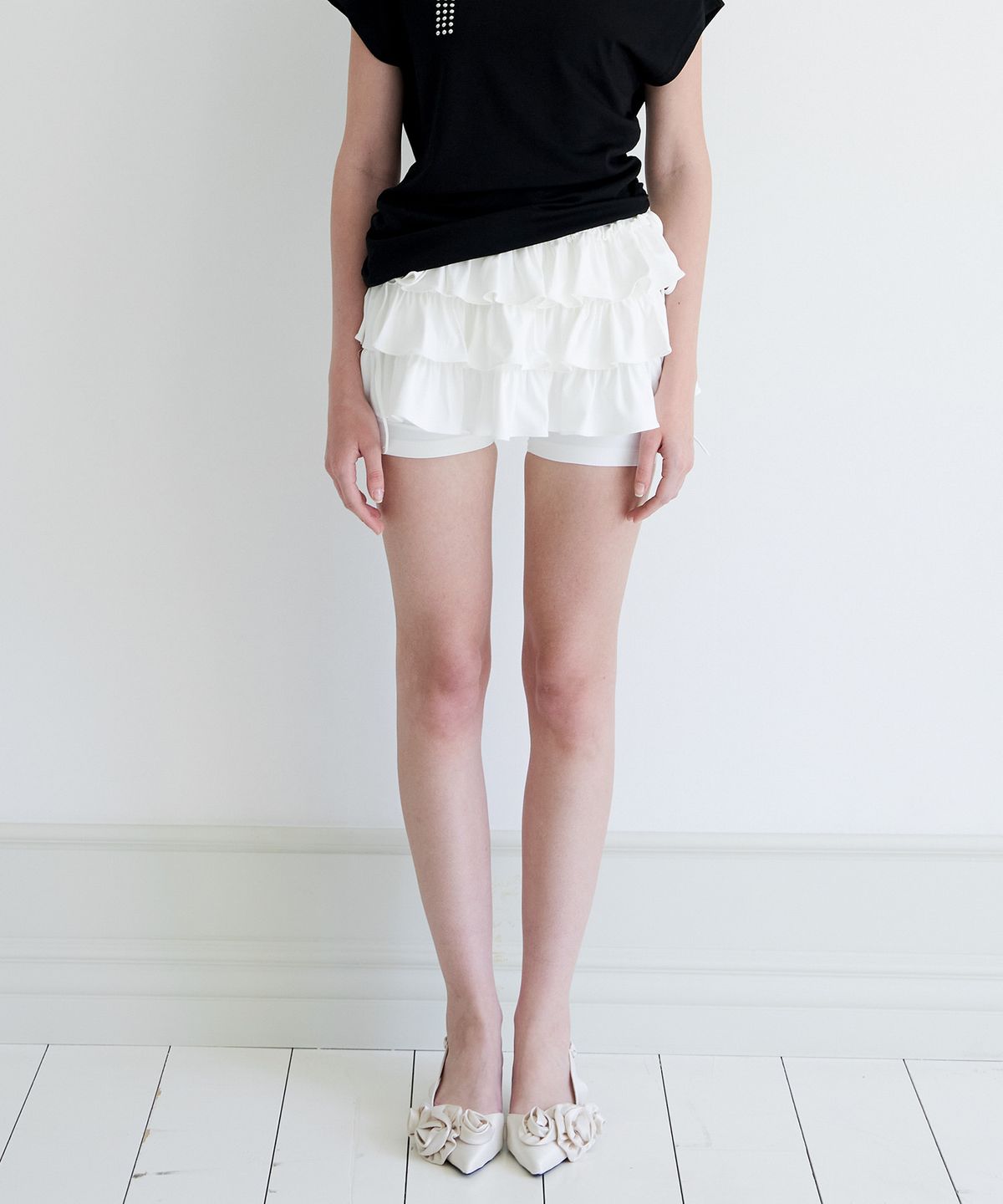 알키알카(ALKI ALKA) Ballet Layered Skort (Ivory)