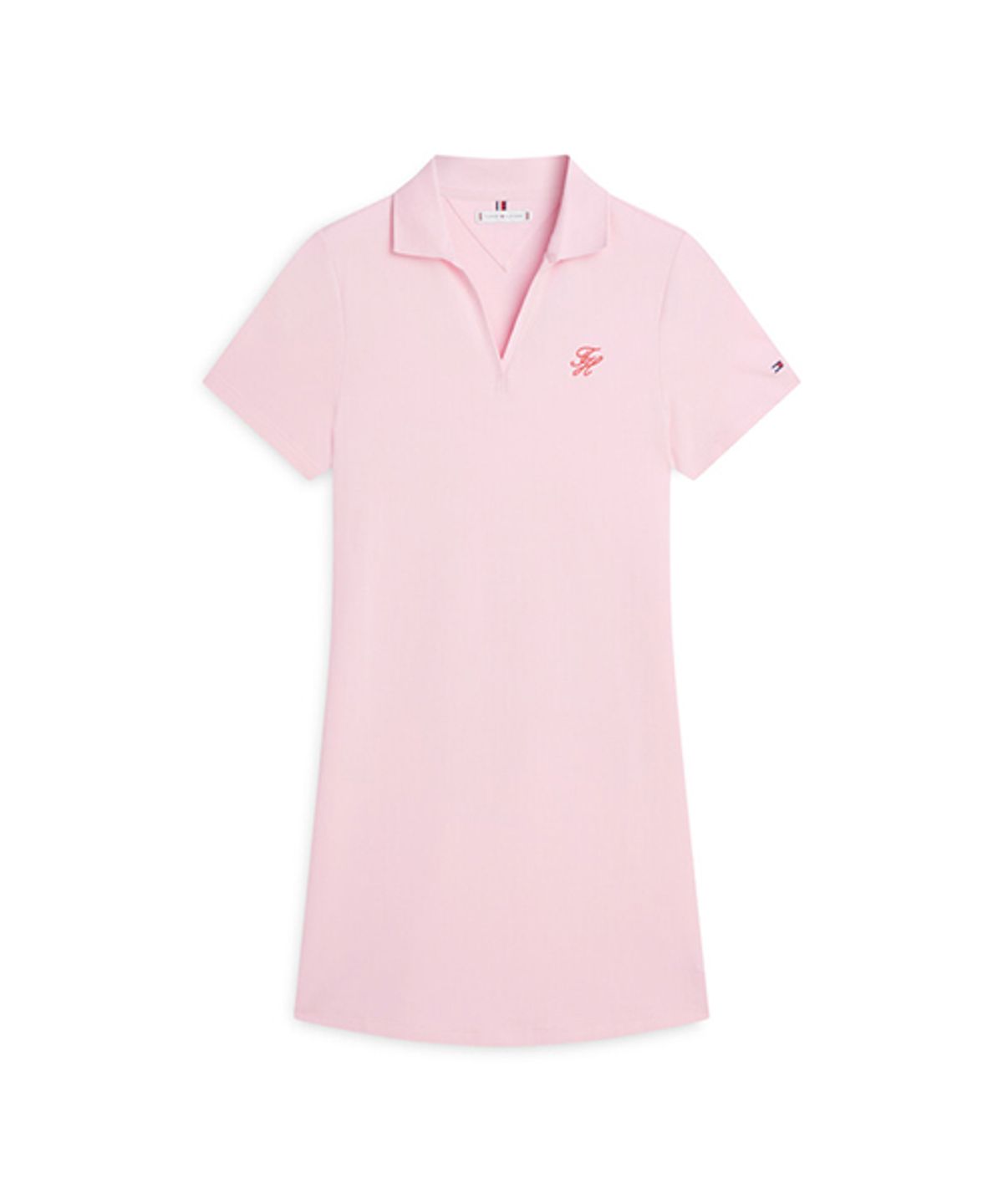 타미힐피거(TOMMY HILFIGER) 스크립트 오픈 넥 폴로 드레스 (T22G3TDR090WT1TOL)
