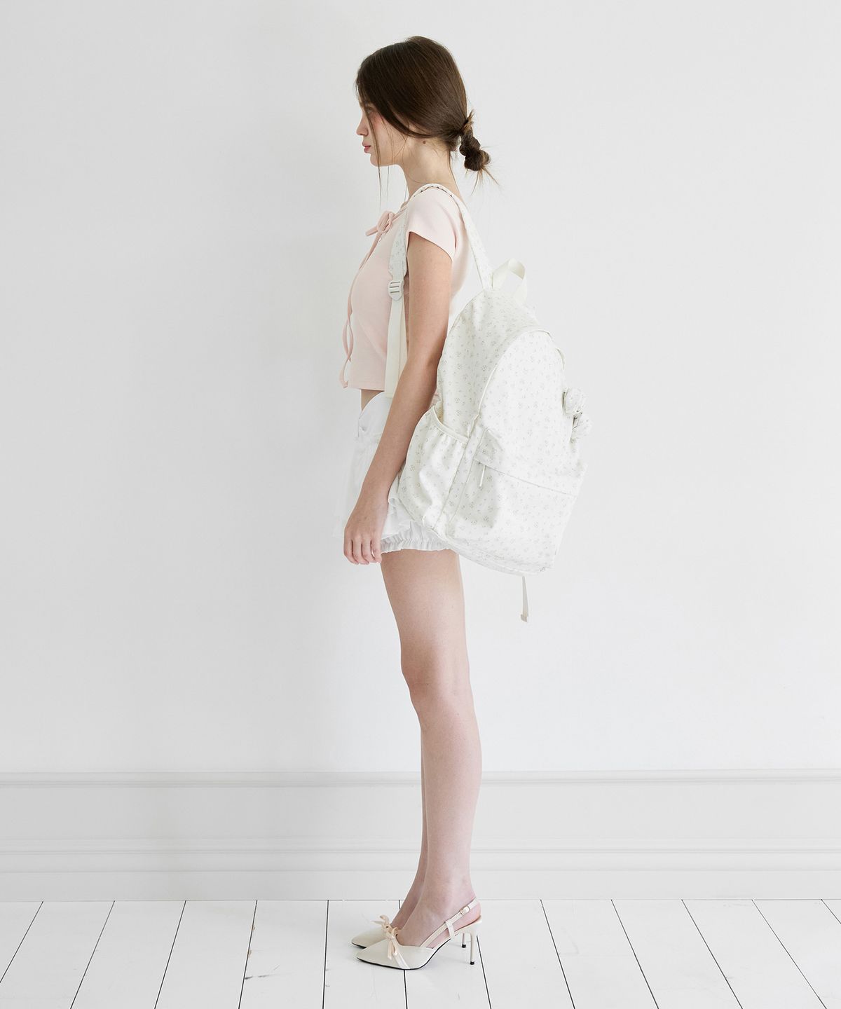 알키알카(ALKI ALKA) Floral Corsage Backpack (Floral)