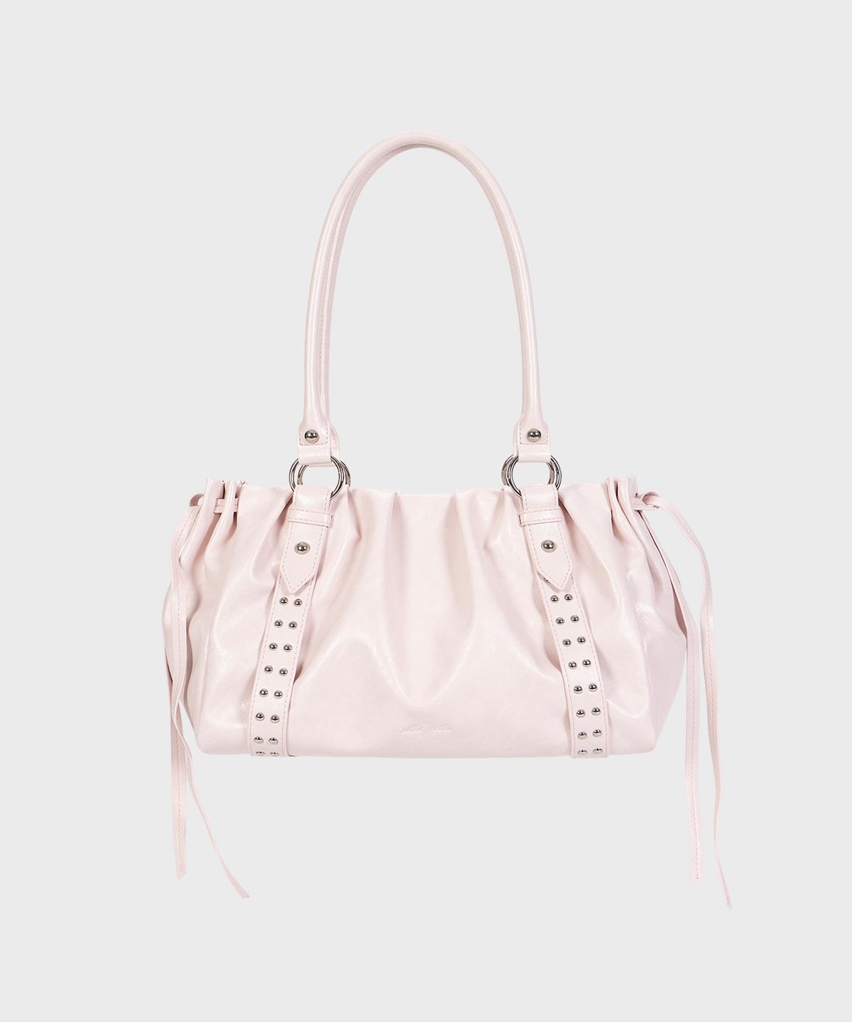 알키알카(ALKI ALKA) Studded Ruched Bag (Light Pink)