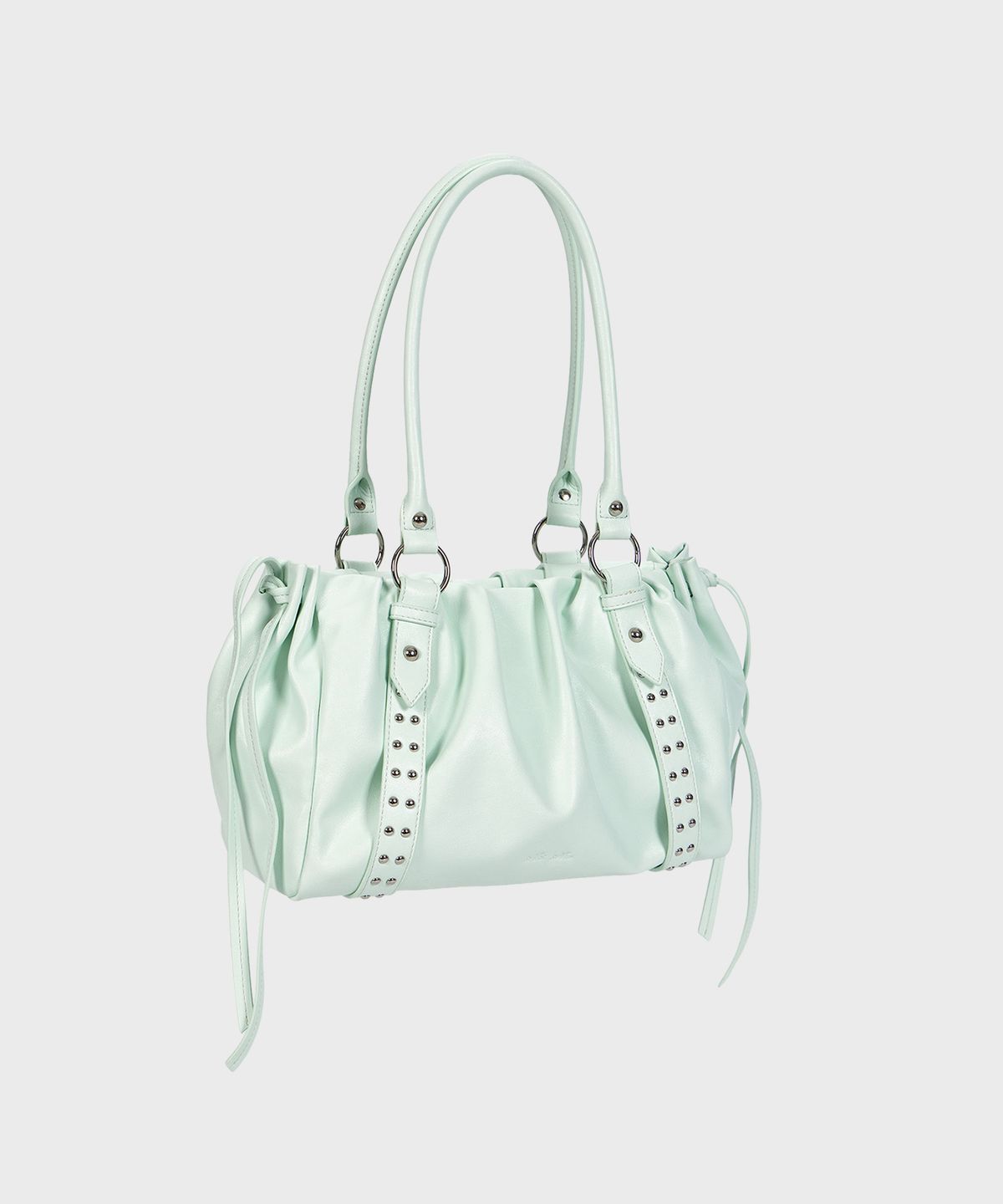 알키알카(ALKI ALKA) Studded Ruched Bag (Mint)