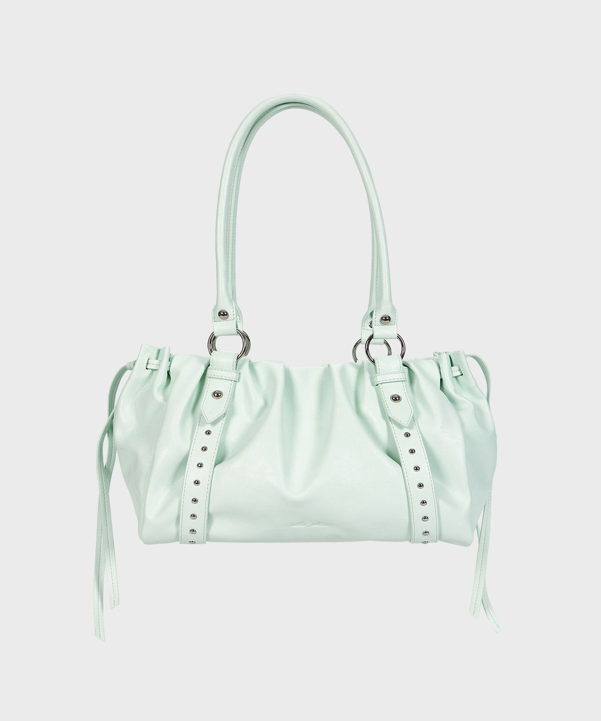 알키알카(ALKI ALKA) Studded Ruched Bag (Mint)