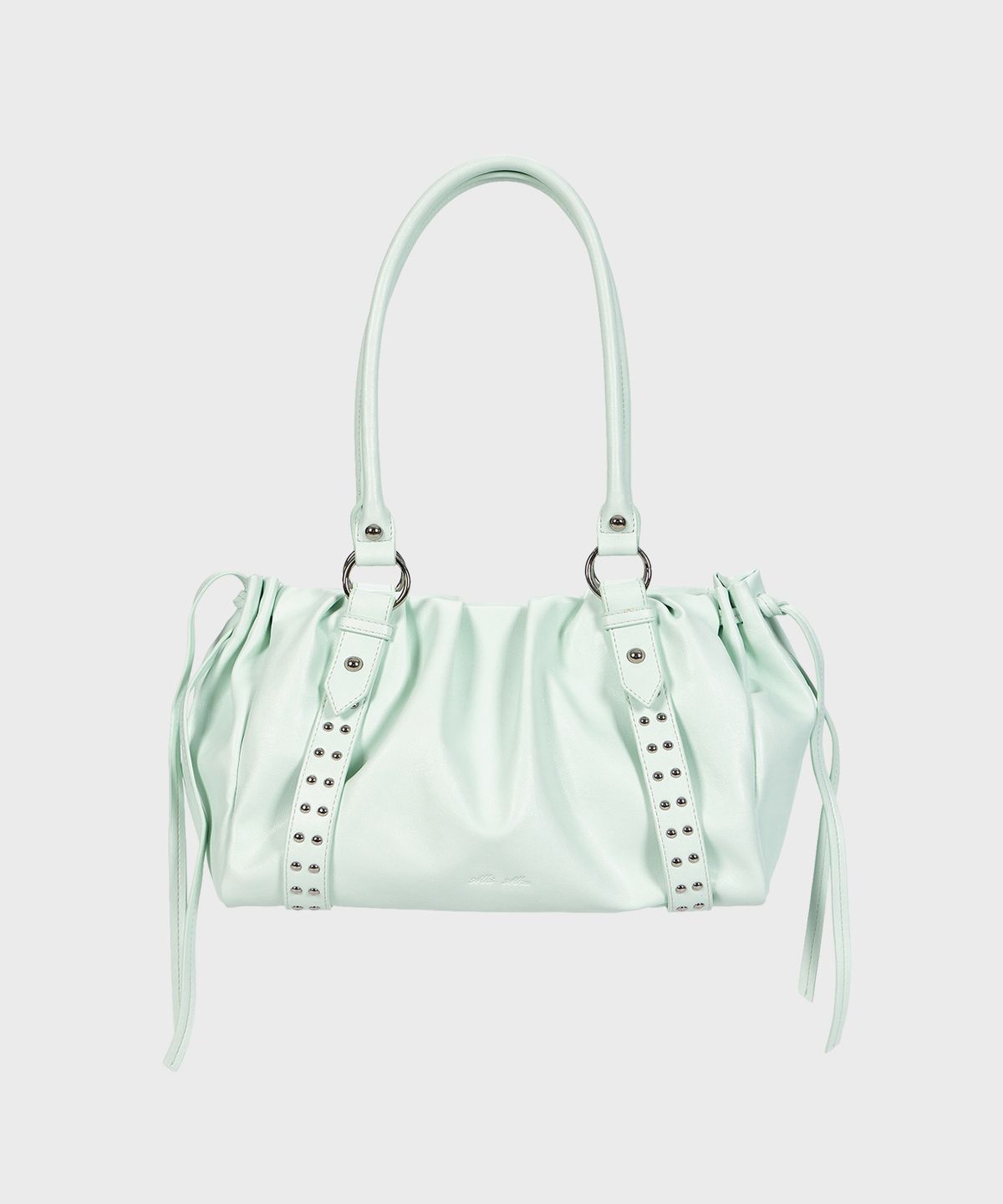 알키알카(ALKI ALKA) Studded Ruched Bag (Mint)