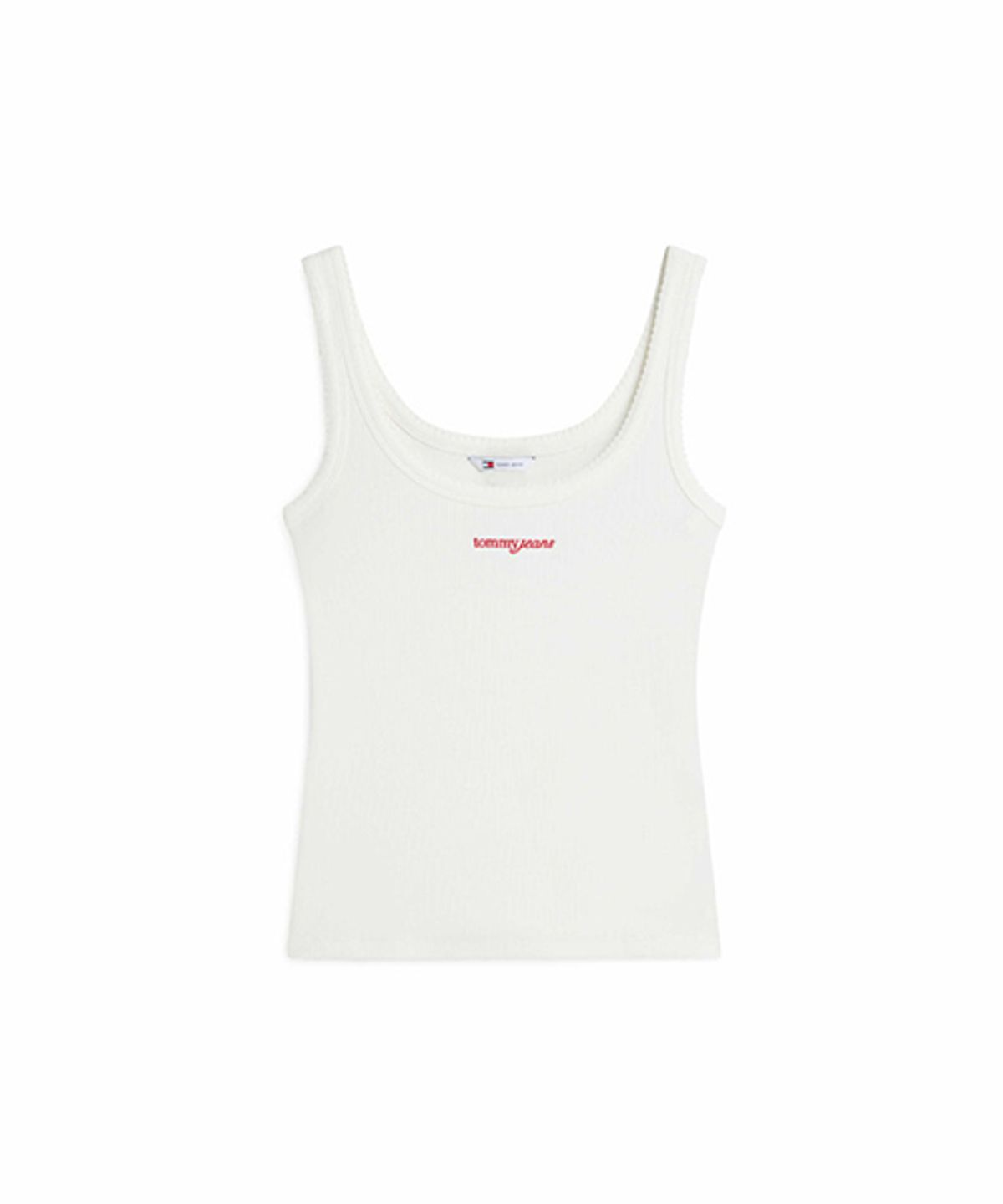 타미진스(TOMMY JEANS) 슬림 스크립트 립 탱크탑 (T32G6TTO14TWT1YBL)