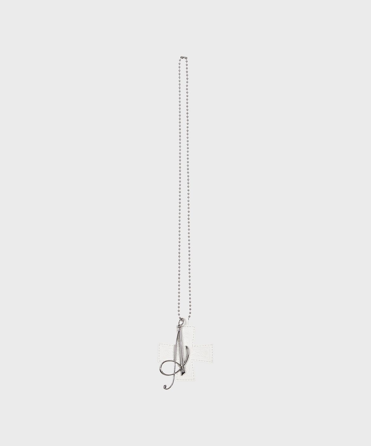 알키알카(ALKI ALKA) Cross Keychain Necklace (White)