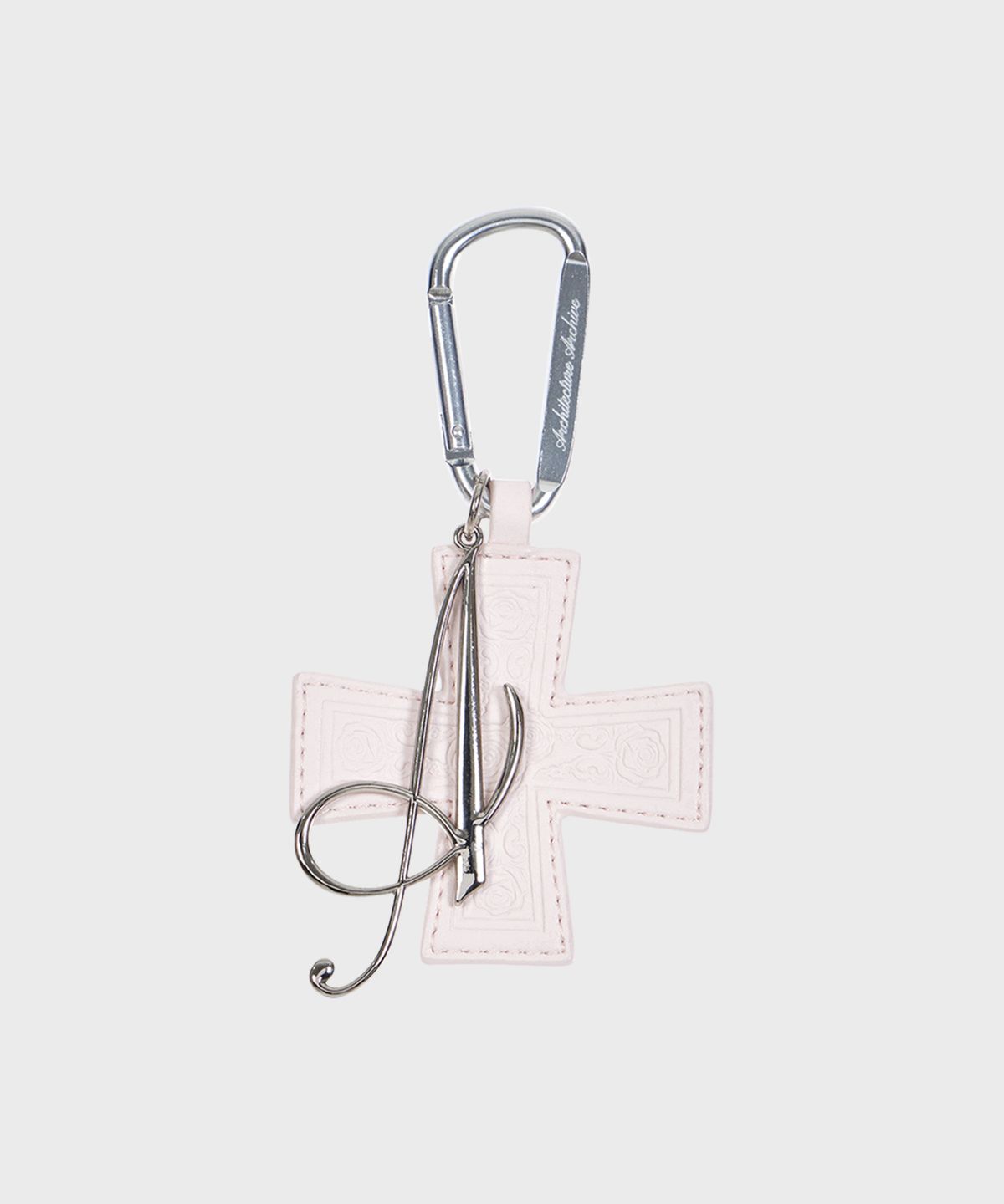 알키알카(ALKI ALKA) Cross Keychain Necklace (Light Pink)