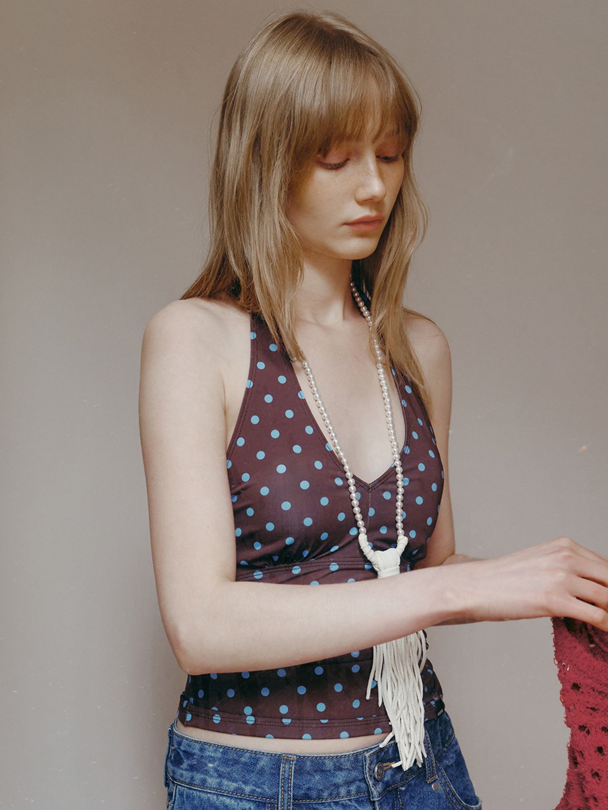 레이브(RAIVE) Dot Halter-neck Swimwear Top VX6MW692_2color