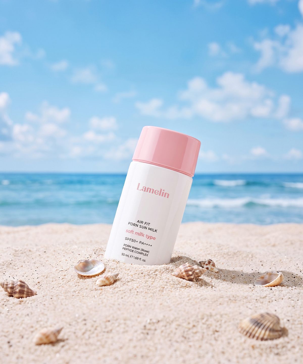 라멜린(LAMELIN) 에어 핏 PDRN 선밀크 SPF50+,PA++++ 50ml