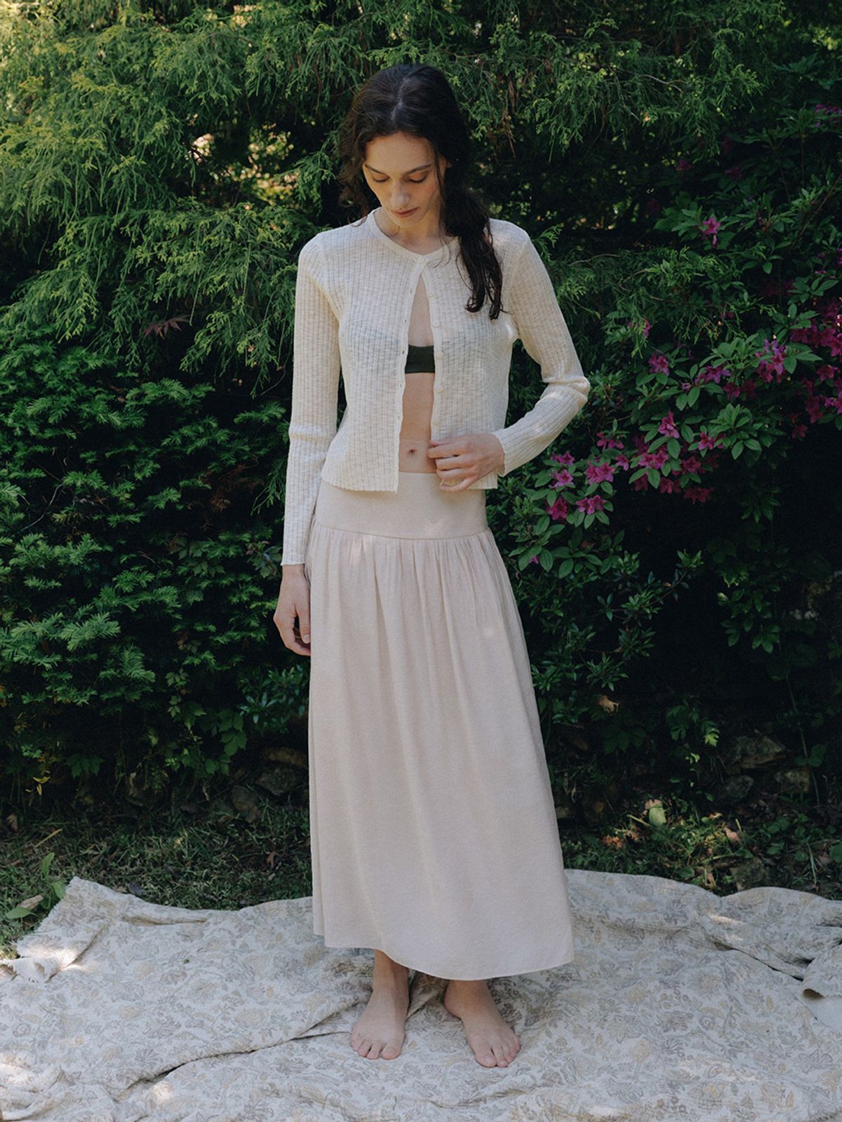 헌치(HUNCH) Volume Shirring Skirt (2color)