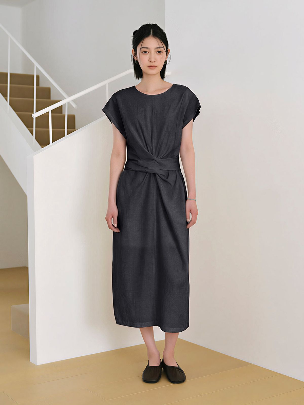 헌치(HUNCH) Twist Waist Dress (2color)