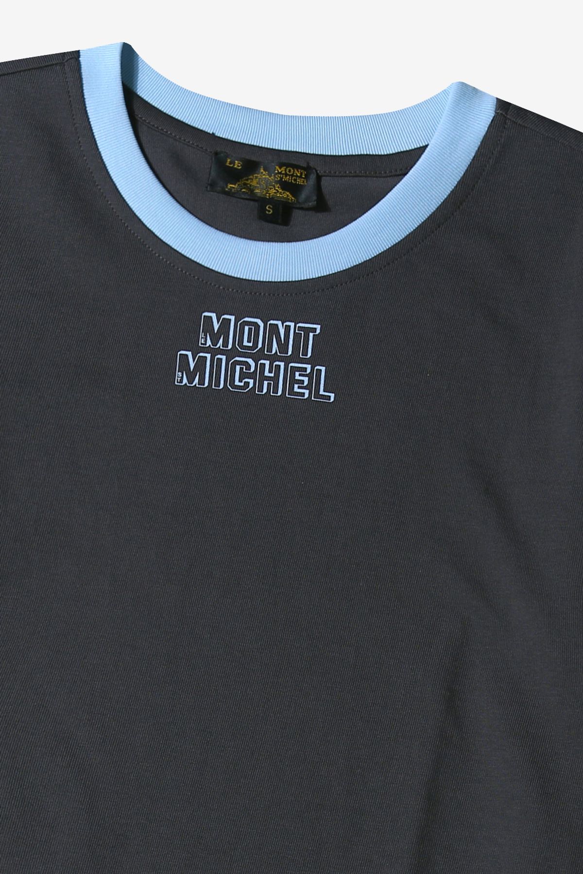 르몽생미셸(LE MONT ST MICHEL) Color rib T-shirt_Grey