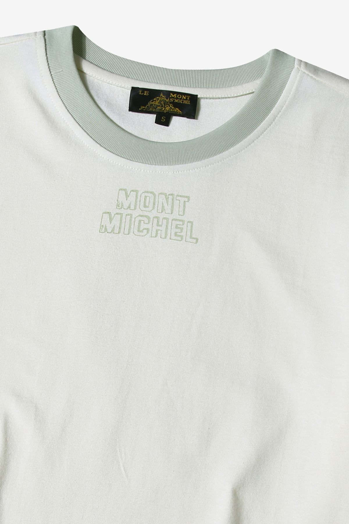 르몽생미셸(LE MONT ST MICHEL) Color rib T-shirt_Ivory