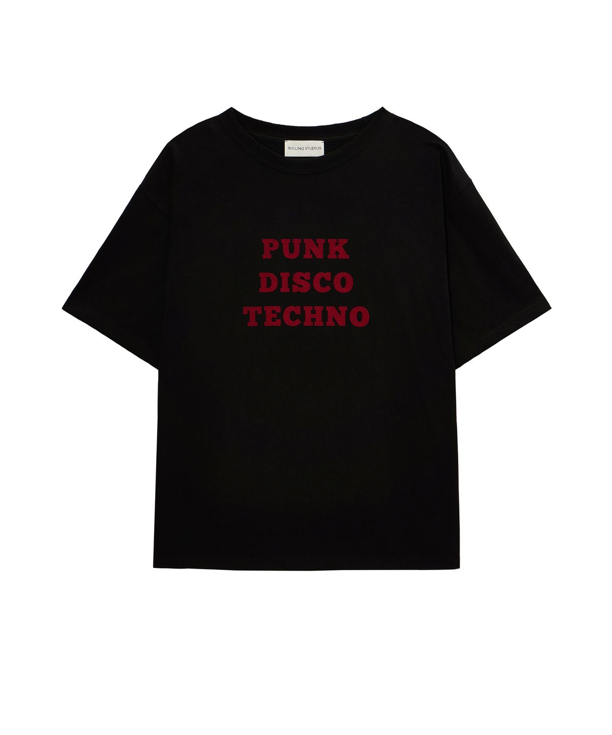 롤링스튜디오(ROLLINGSTUDIOS) PUNK DISCO TECHNO T-SHIRT BLACK